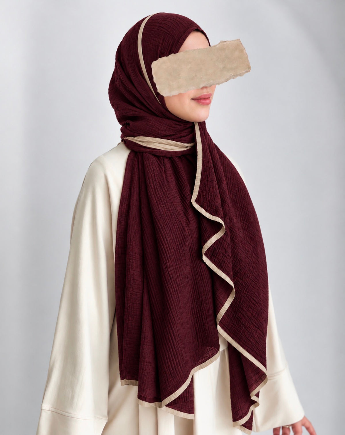 Muslin Şal Bordo