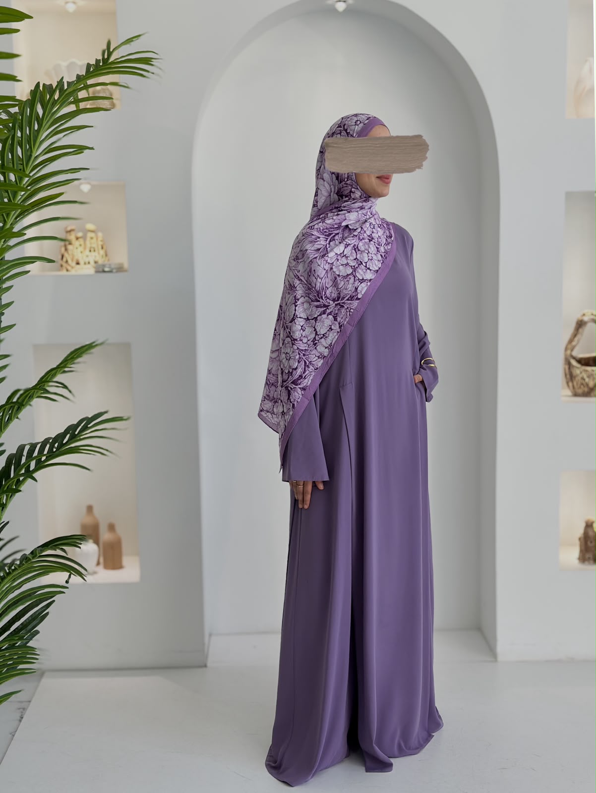 Yeni Model Pantolonlu Takım leylak Şalsız