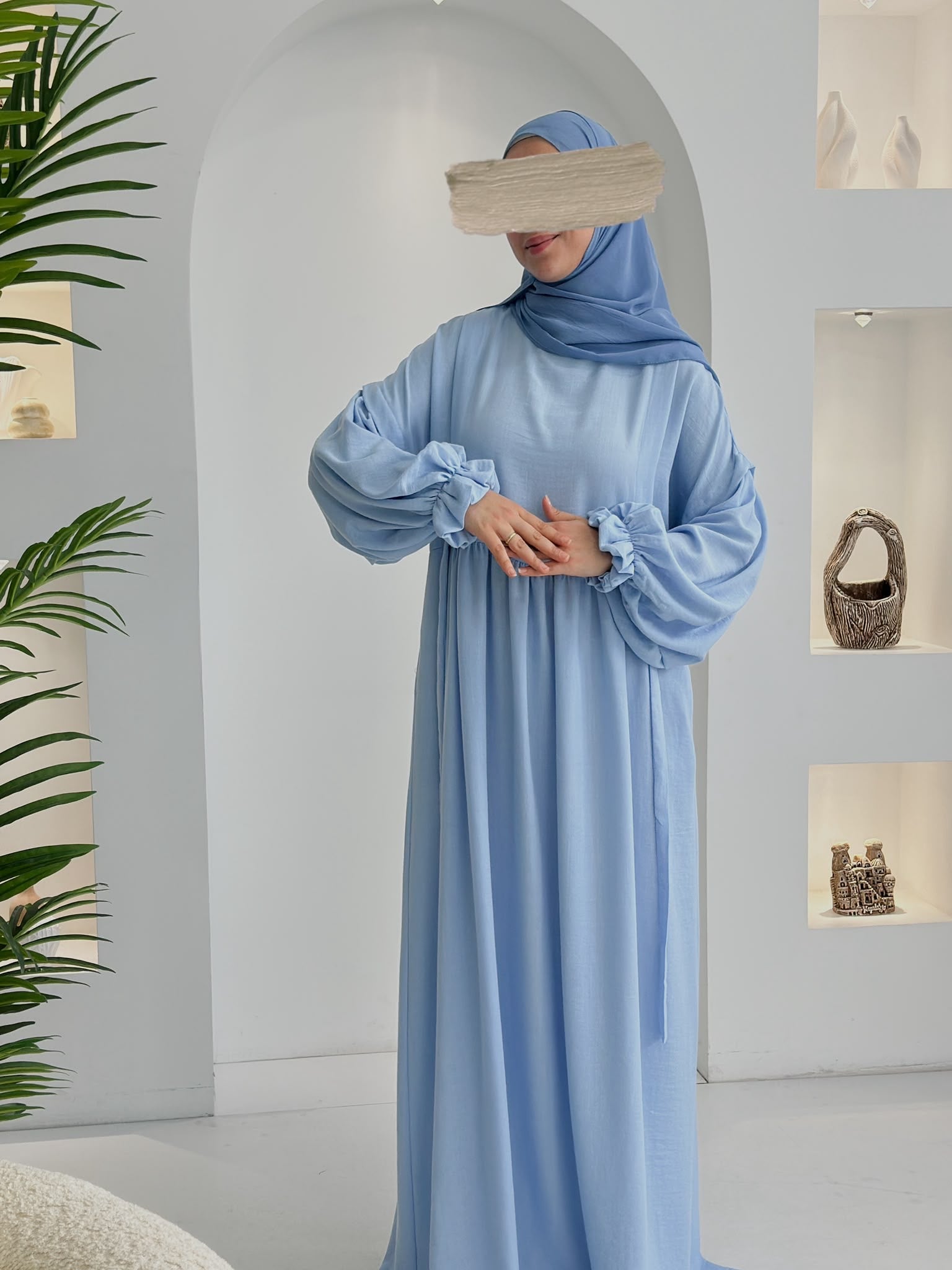 Keyen Vintage Elbise Bebe Mavisi ÖN SİPARİŞ ÜRÜNÜMÜZDÜR