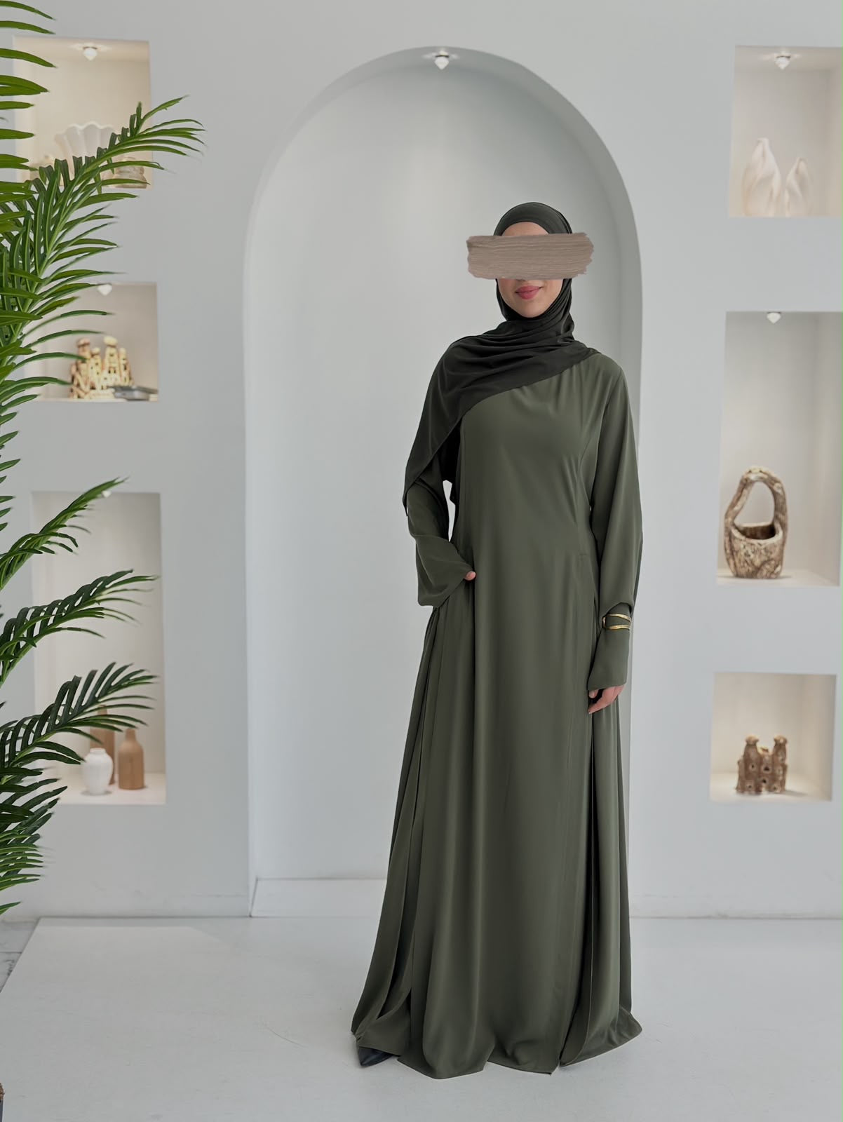 Yeni Model Pantolonlu Takım Haki Şalsız
