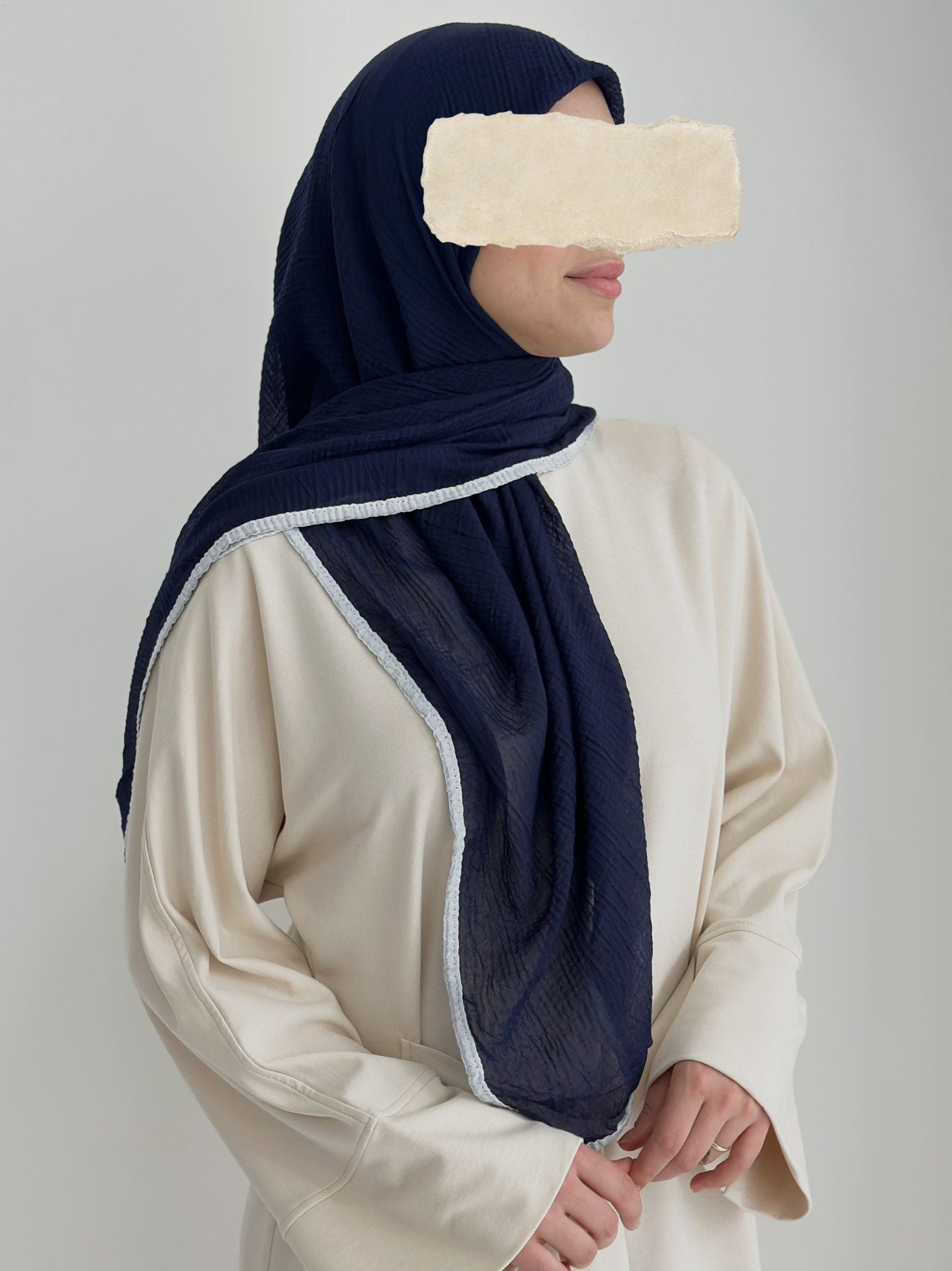 Muslin Eşarp Lacivert (100/115)