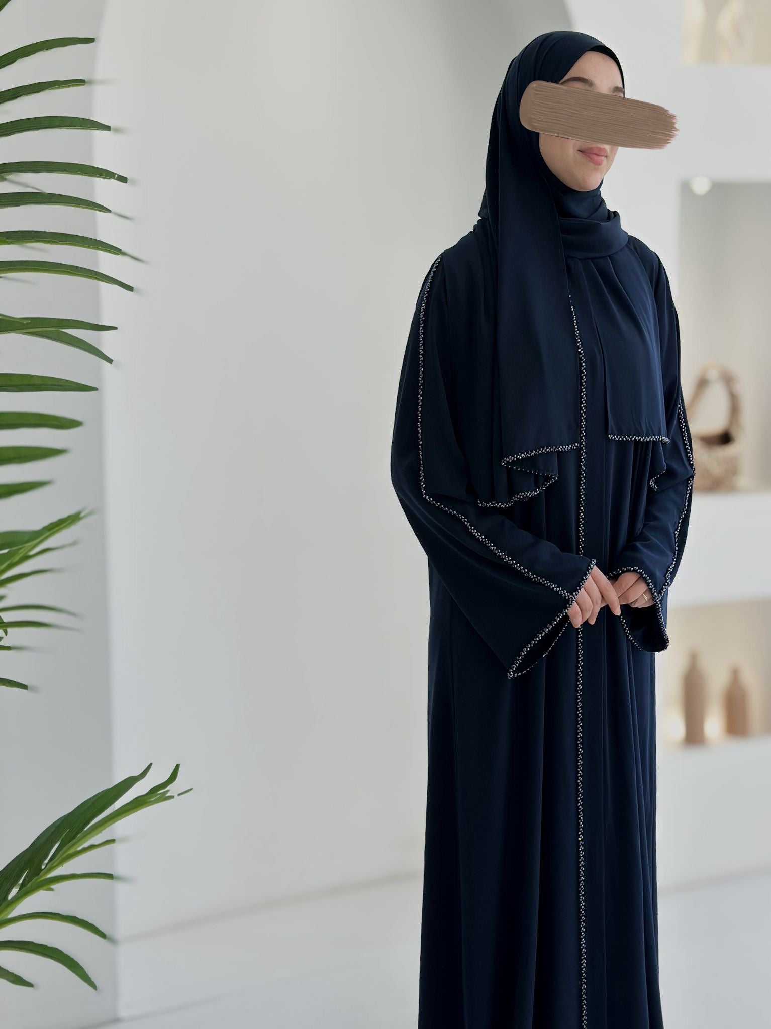 Rüya Abaya Premium+Şal Lacivert