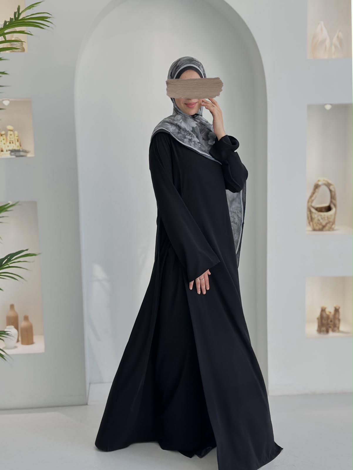 Yeni Model Pantolonlu Takım Siyah Şalsız