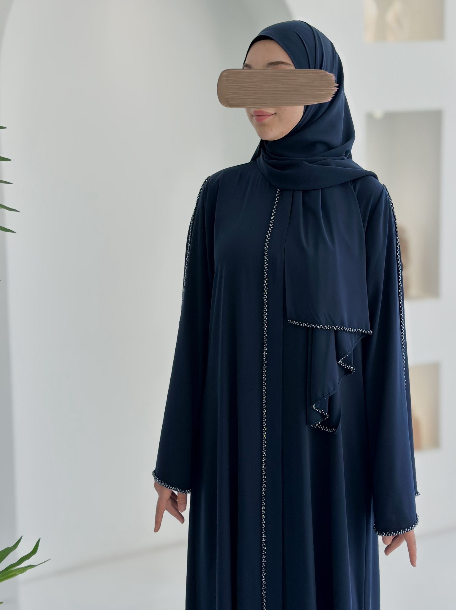 Rüya Abaya Premium+Şal Lacivert