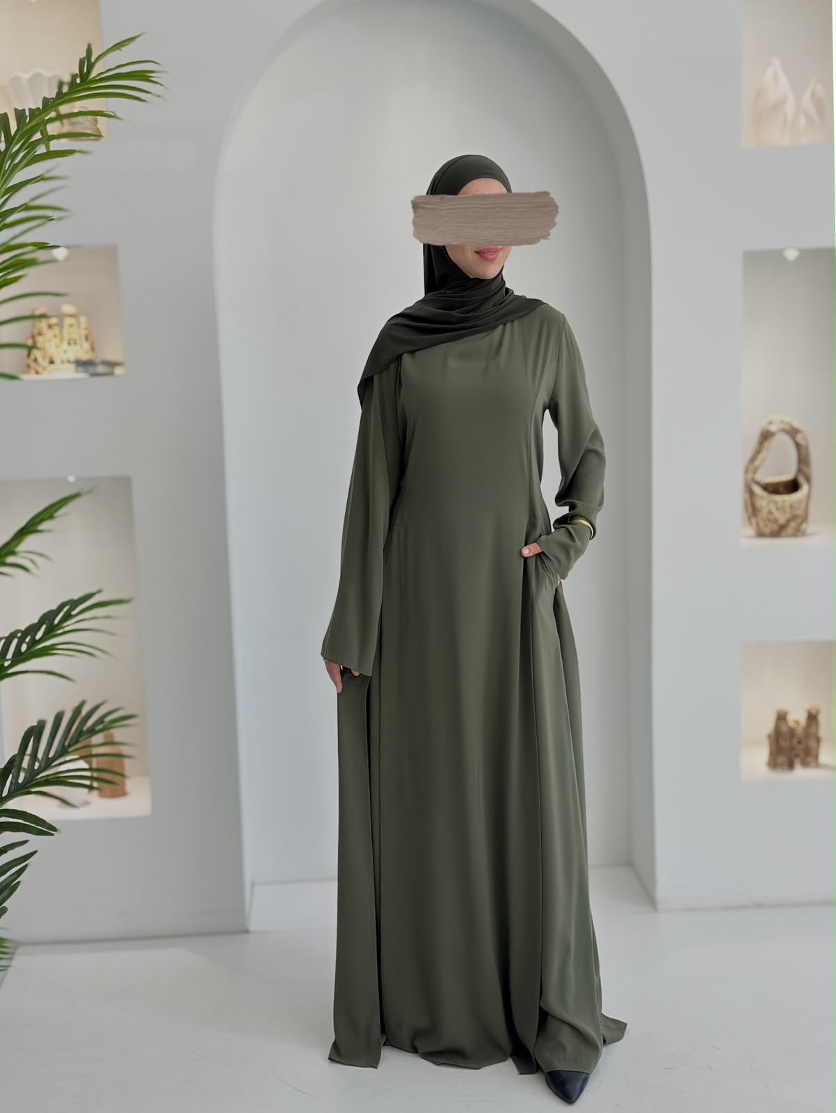 Yeni Model Pantolonlu Takım Haki Şalsız
