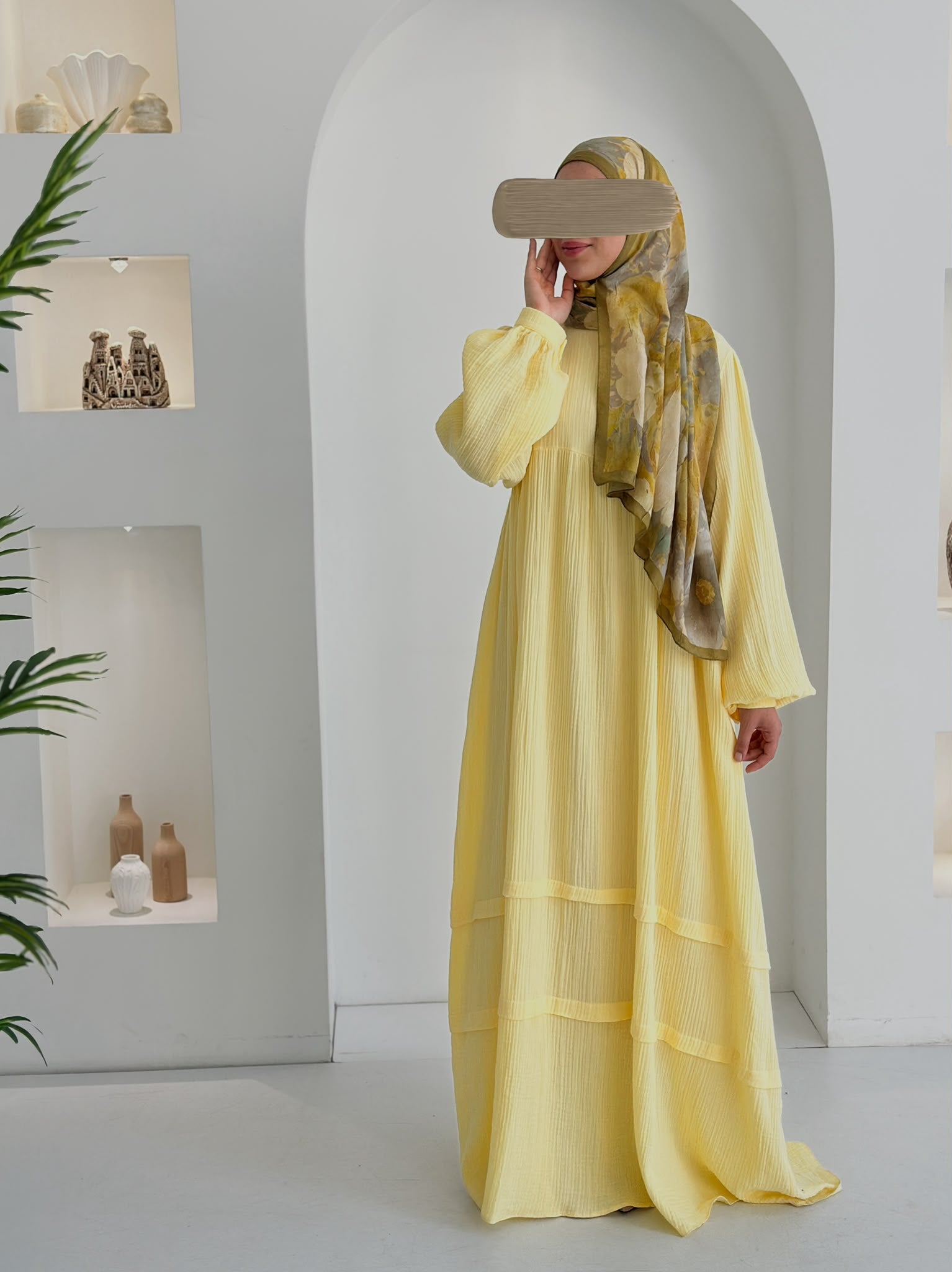 Muslin Farah+Şal Sarı ÖN SİPARİŞ ÜRÜNÜMÜZDÜR