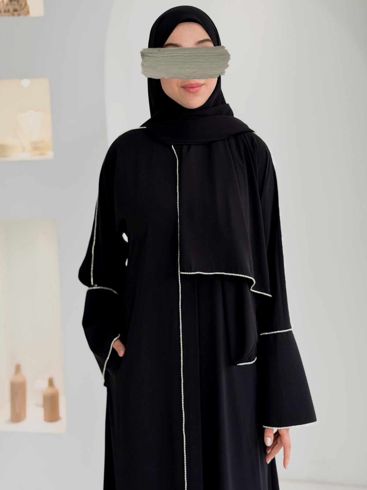 Taşlı Abaya+ Şal ÖN SİPARİŞ ÜRÜNÜMÜZDÜR
