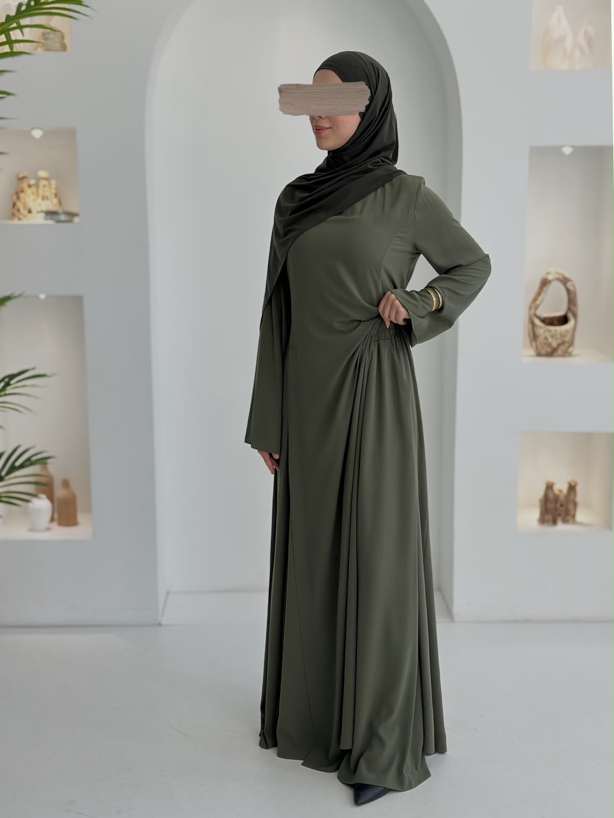 Yeni Model Pantolonlu Takım Haki Şalsız