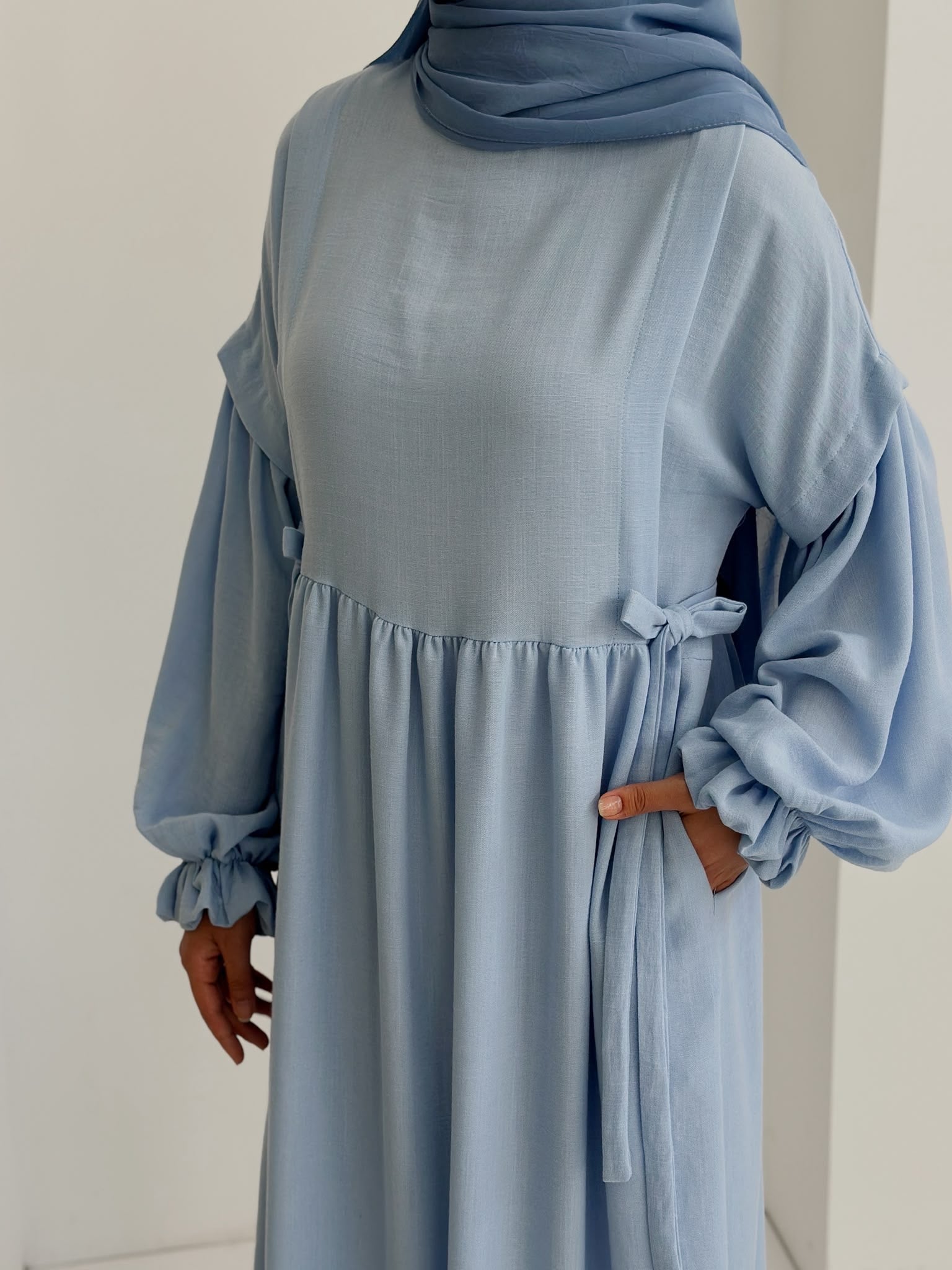 Keyen Vintage Elbise Bebe Mavisi ÖN SİPARİŞ ÜRÜNÜMÜZDÜR