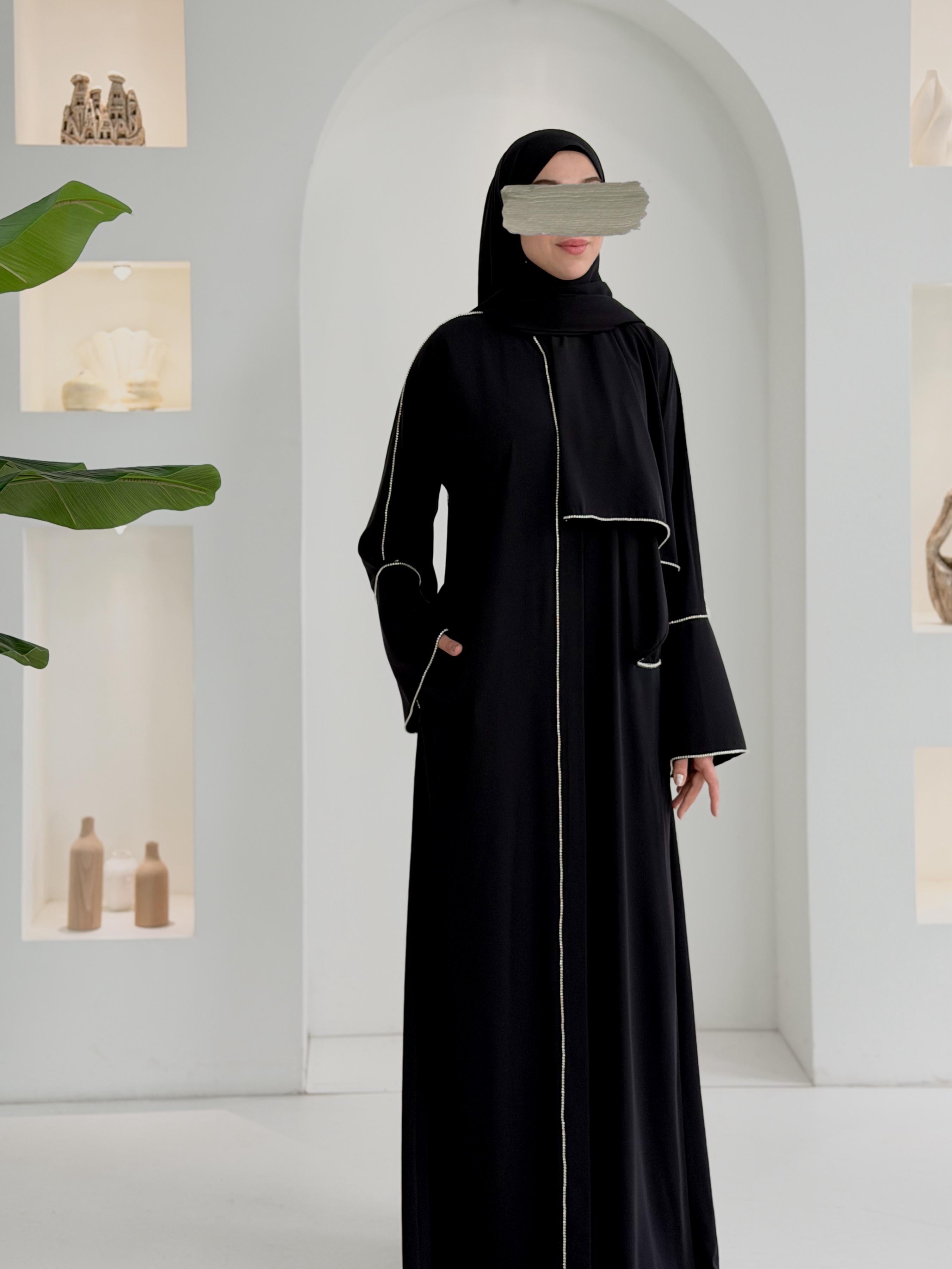 Taşlı Abaya+ Şal ÖN SİPARİŞ ÜRÜNÜMÜZDÜR