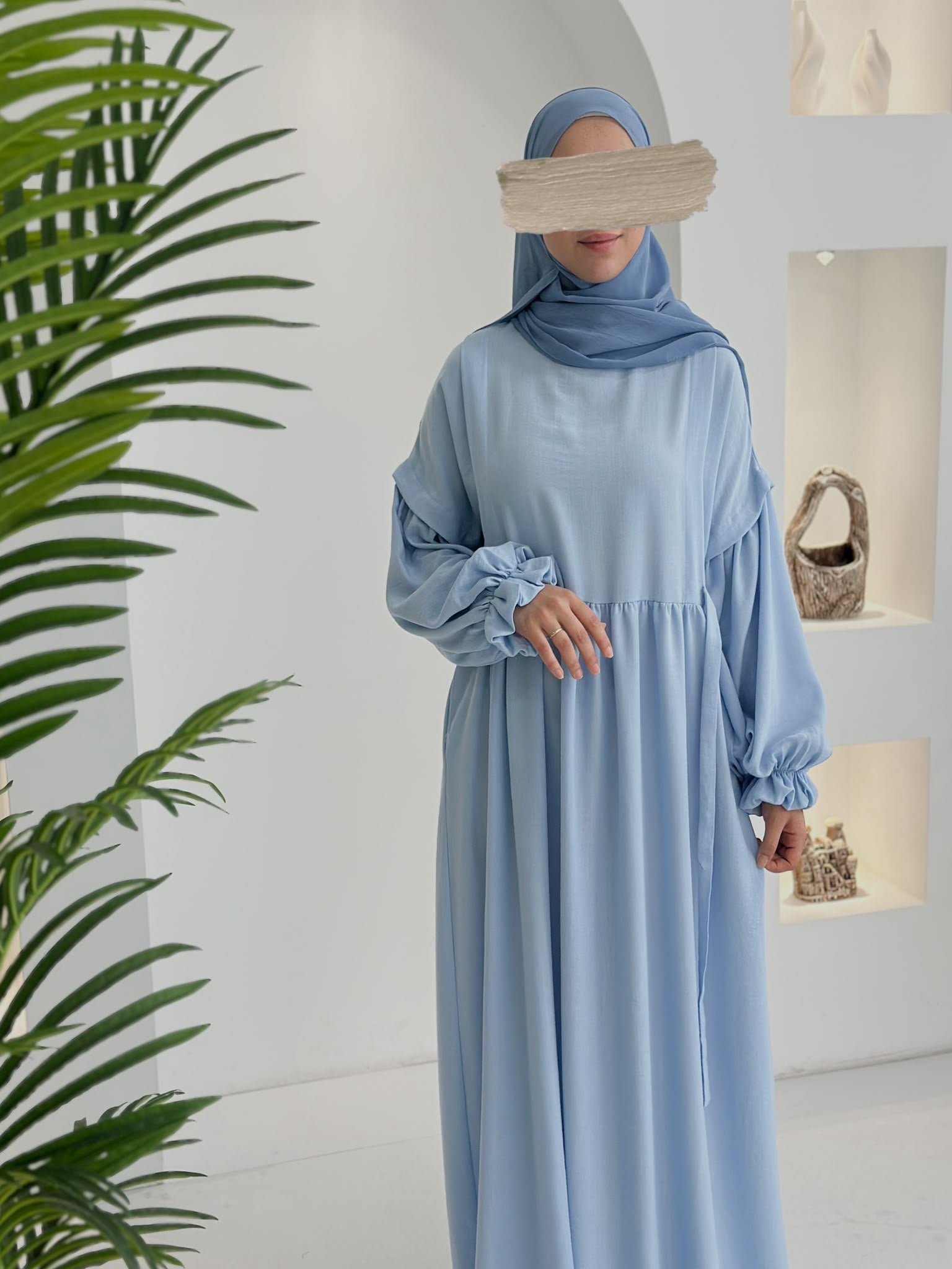 Keyen Vintage Elbise Bebe Mavisi ÖN SİPARİŞ ÜRÜNÜMÜZDÜR
