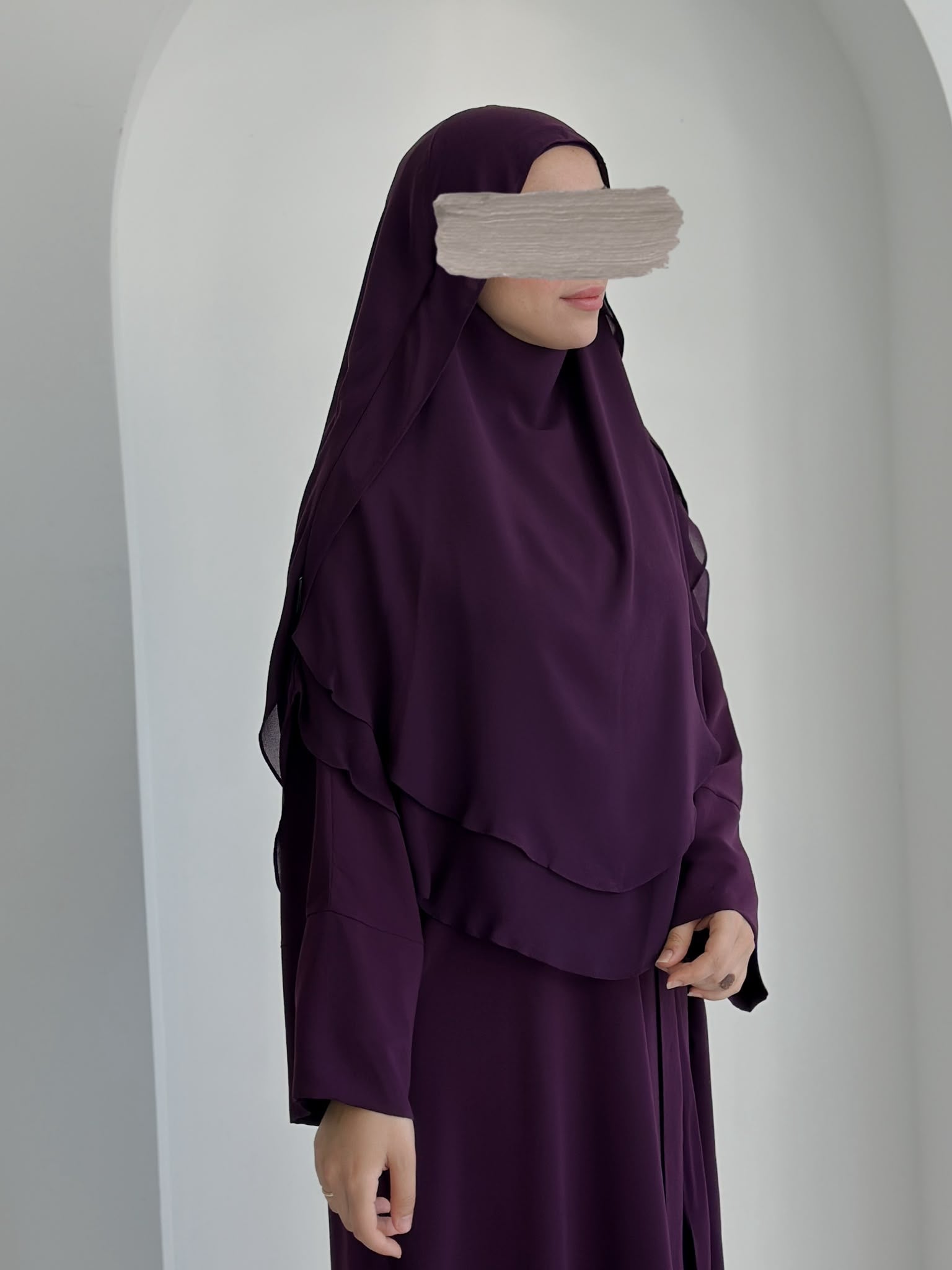 Asya Gölgeli Suudi İpek Sufle Patlıcan Mor (Kısa) ÖN SİPARİŞ ÜRÜNÜMÜZDÜR