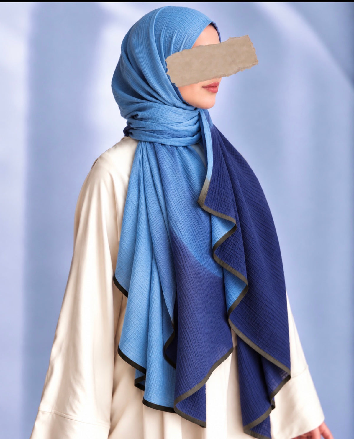 Muslin Degdare Şal Lacivert+Mavi