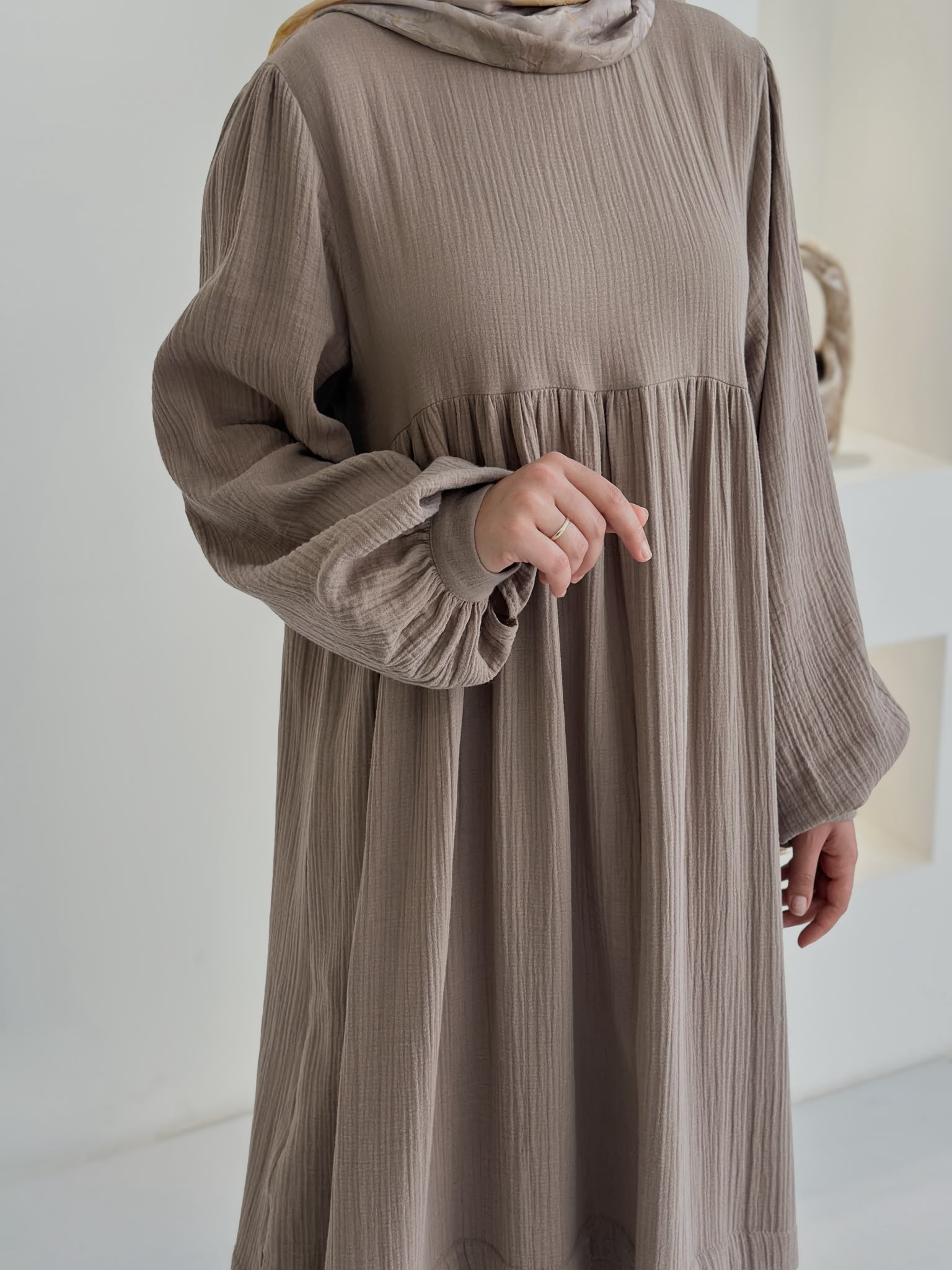 Muslin Farah Vizon+Şal ÖN SİPARİŞ ÜRÜNÜMÜZDÜR