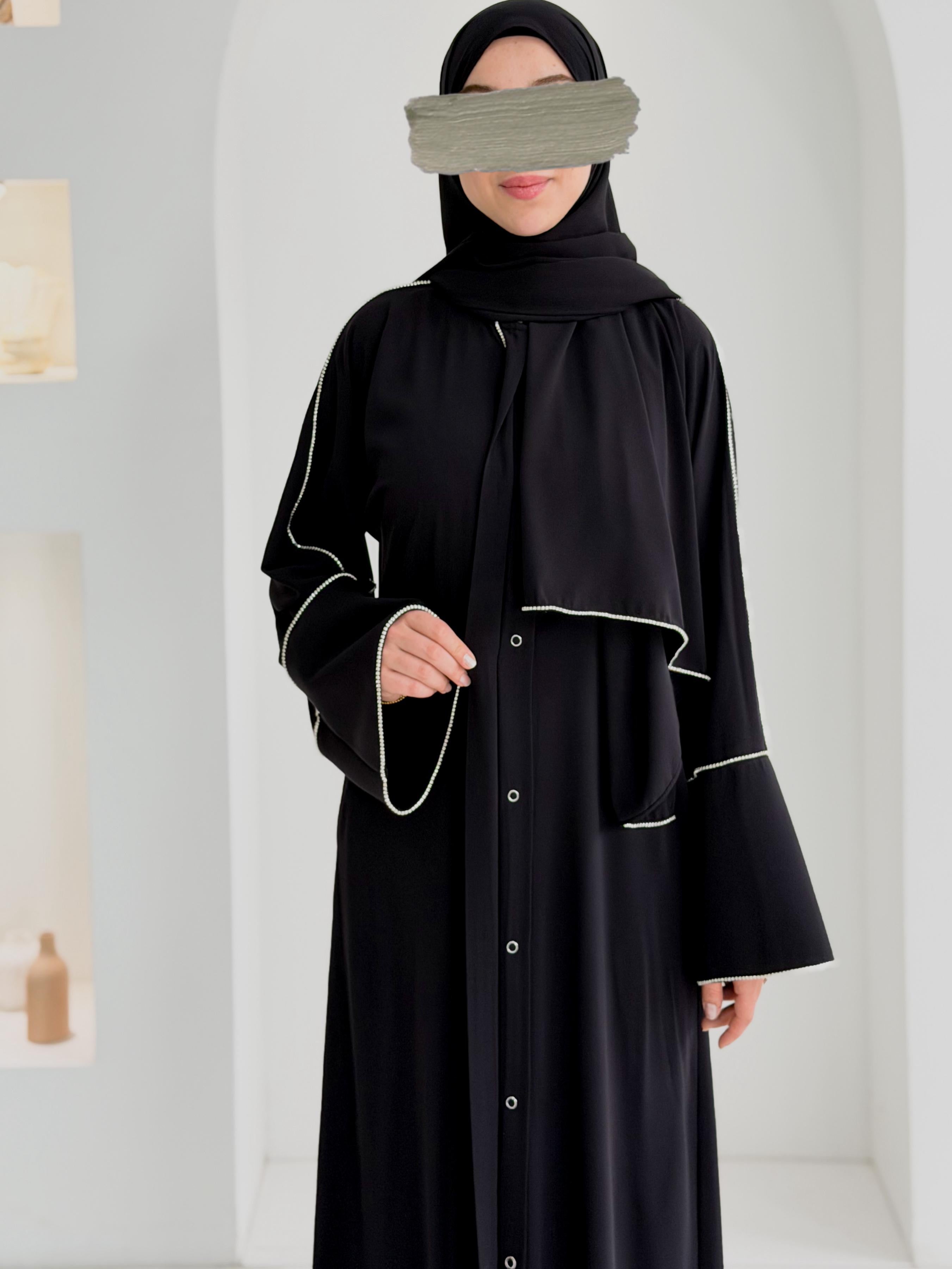 Taşlı Abaya+ Şal ÖN SİPARİŞ ÜRÜNÜMÜZDÜR