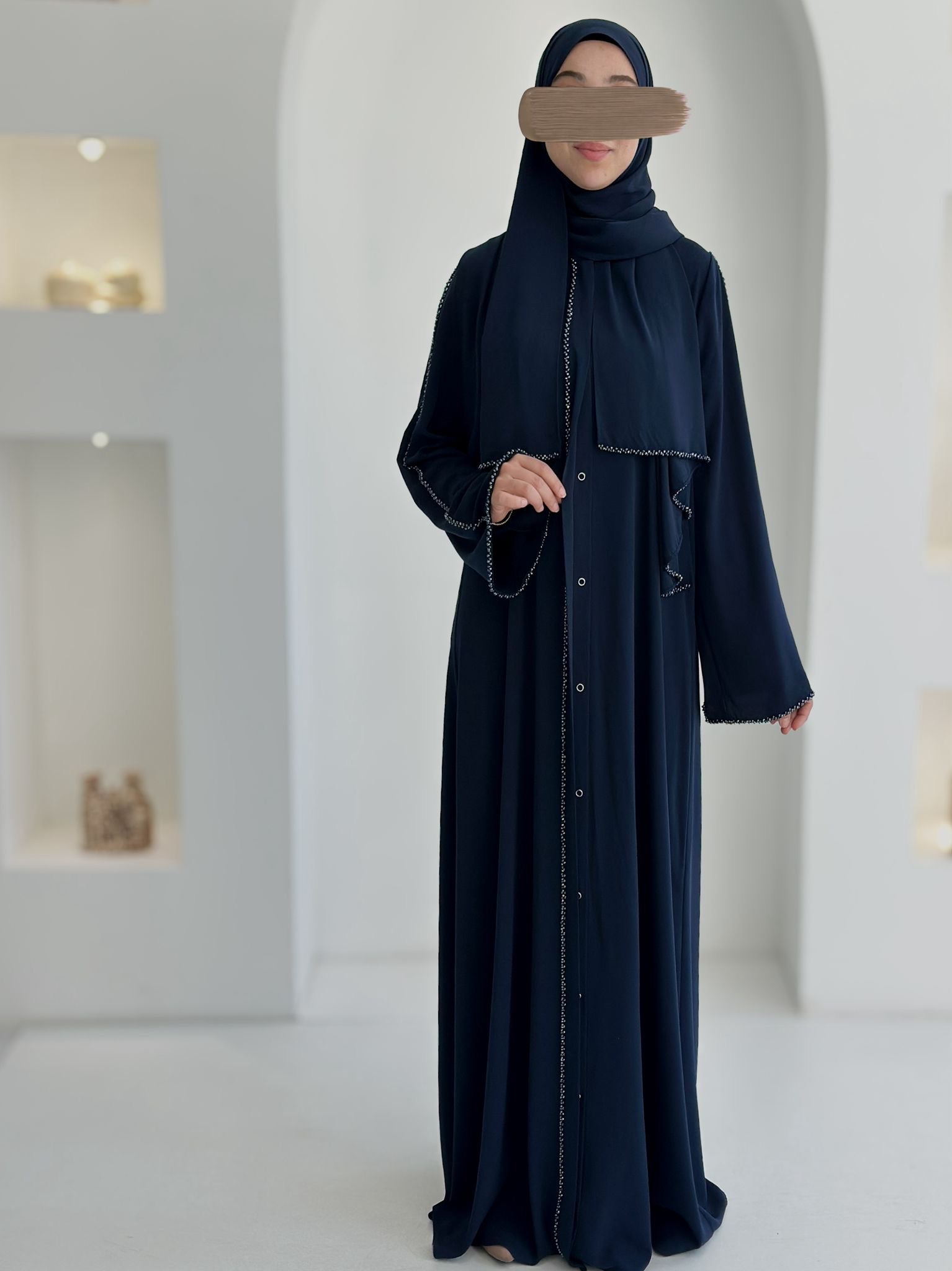 Rüya Abaya Premium+Şal Lacivert