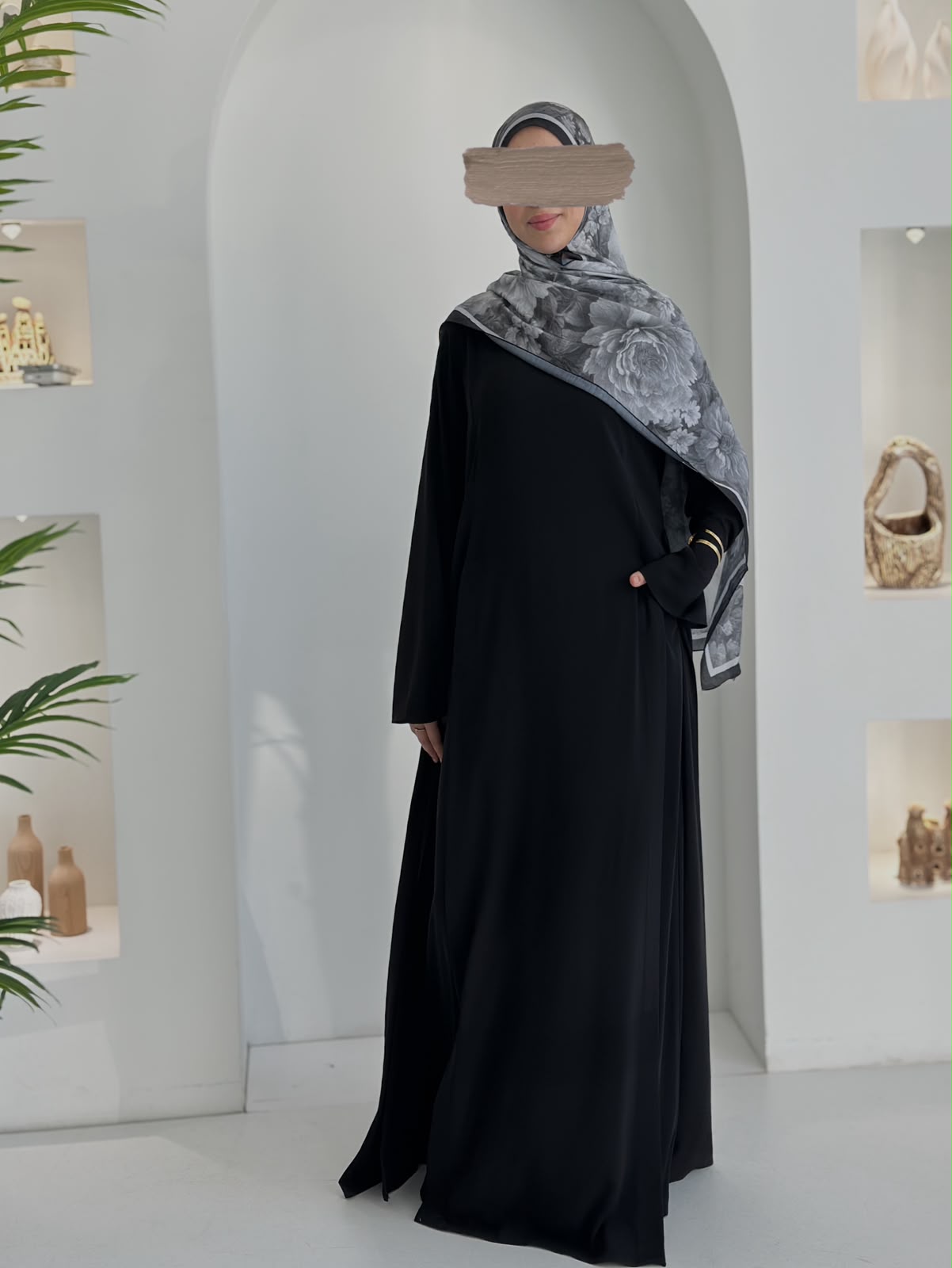 Yeni Model Pantolonlu Takım Siyah Şalsız