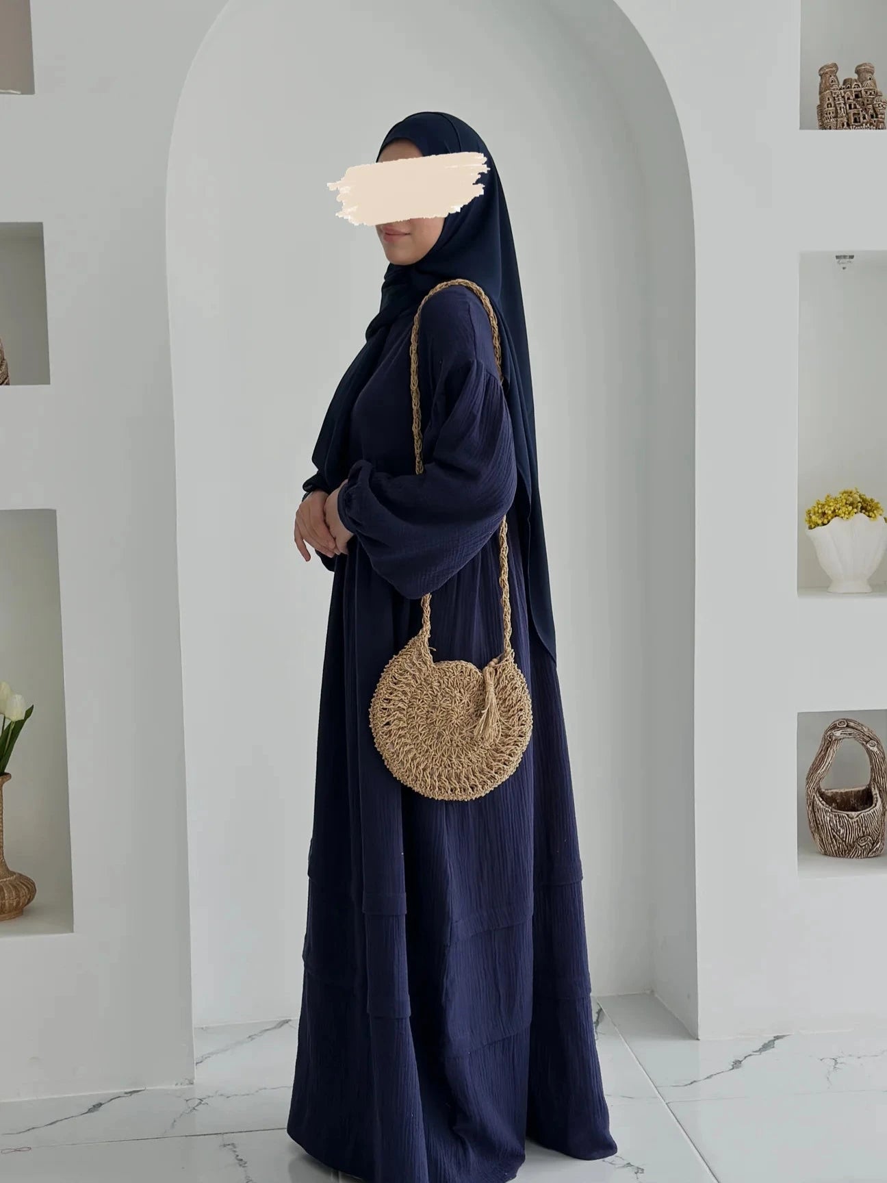 Müslin Farah Lacivert