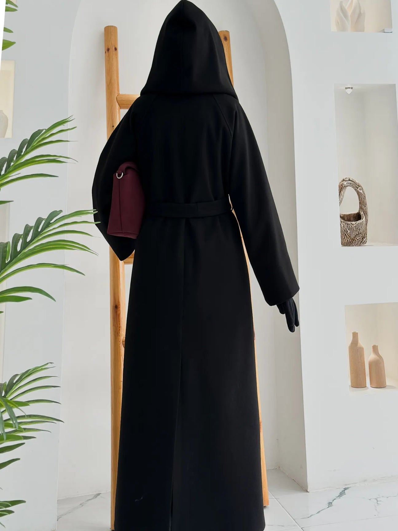 Kaban Kapşonlu Siyah