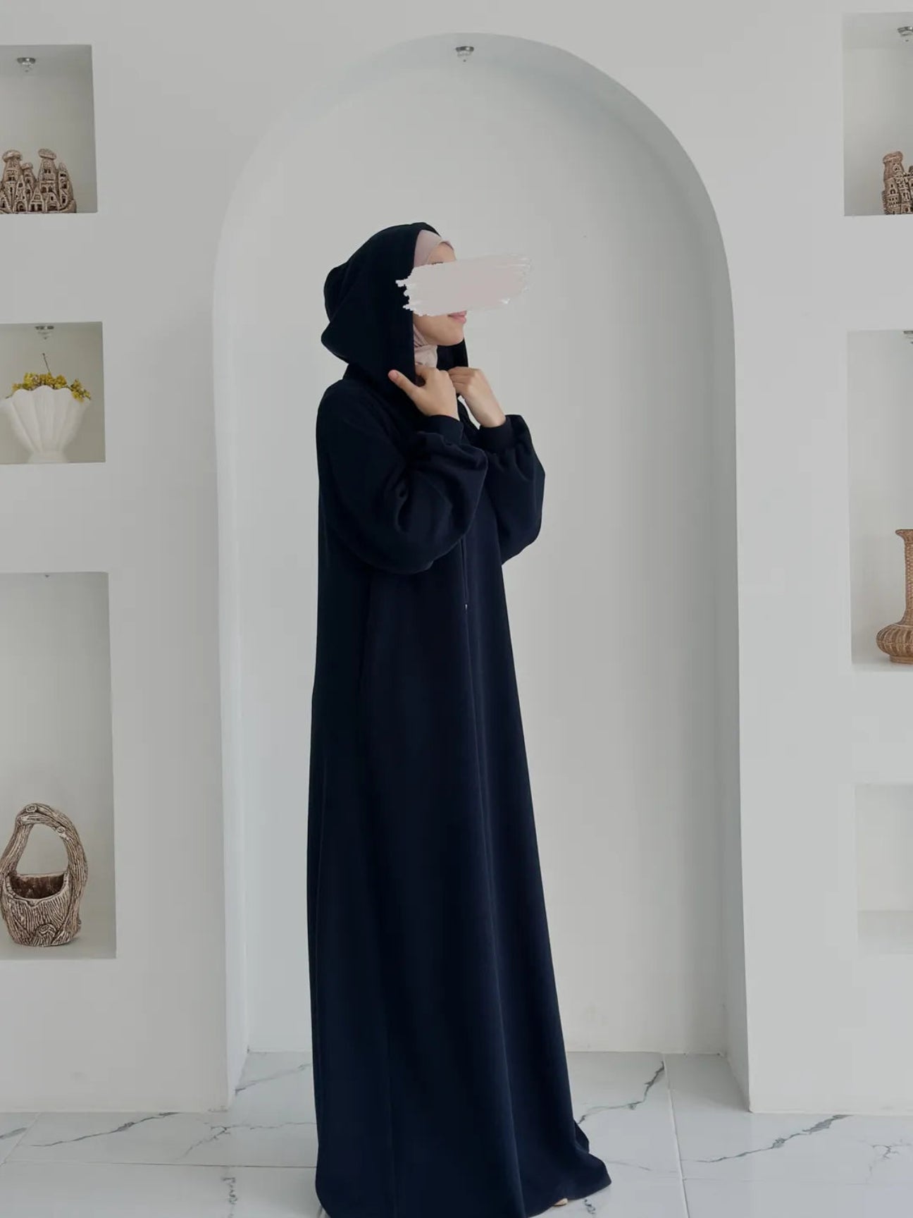 Fitilli Kapşonlu Lacivert