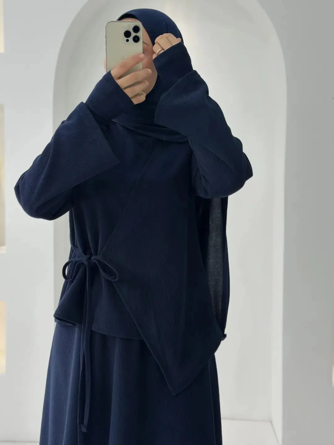 Roza Etekli Takım Lacivert