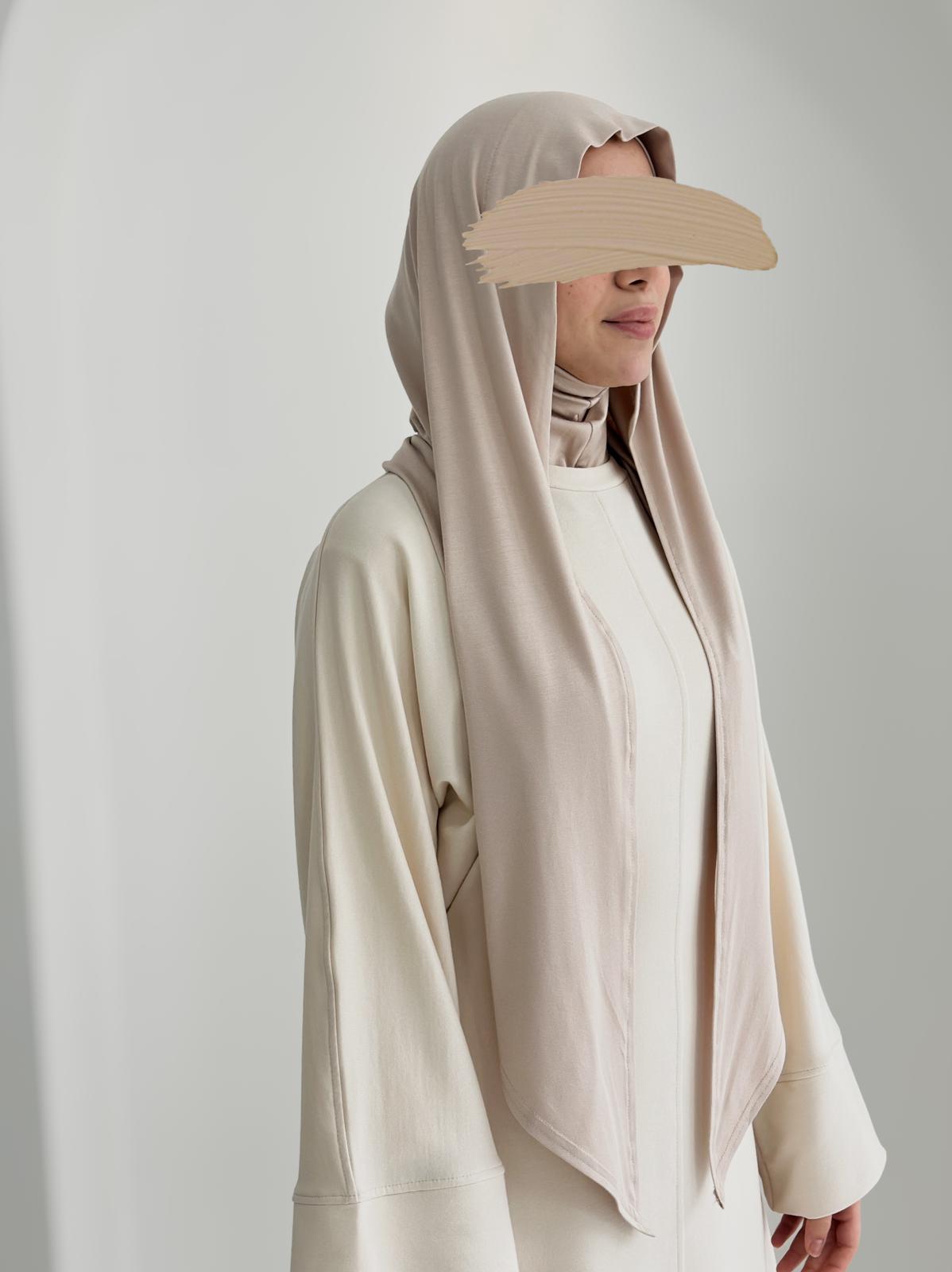 Bambu Form Şal + Bone Takım Bej ÖN SİPARİŞ ÜRÜNÜMÜZDÜR