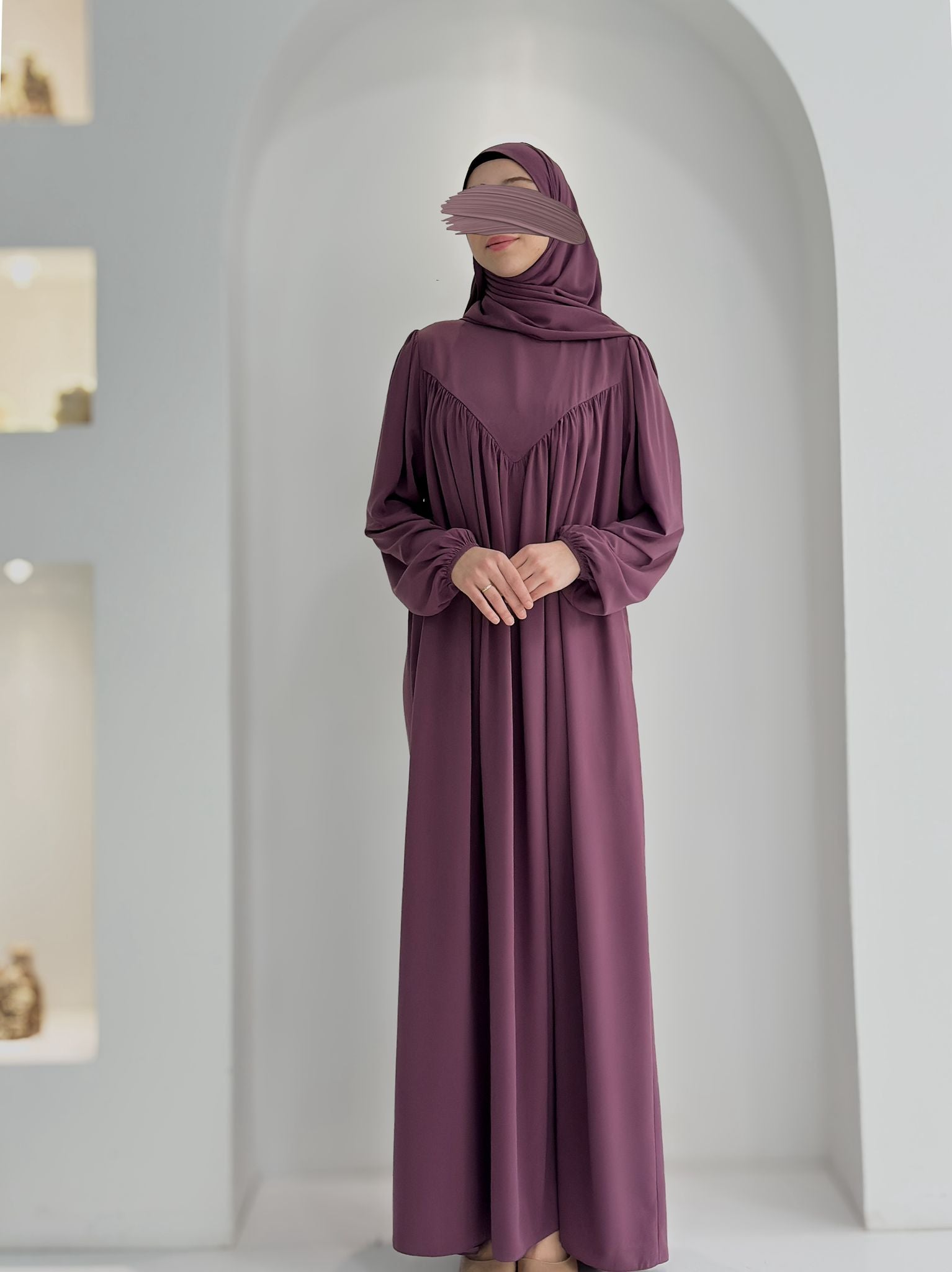 Seda Abaya +Şal Leylak ÖN SİPARİŞ ÜRÜNÜMÜZDÜR