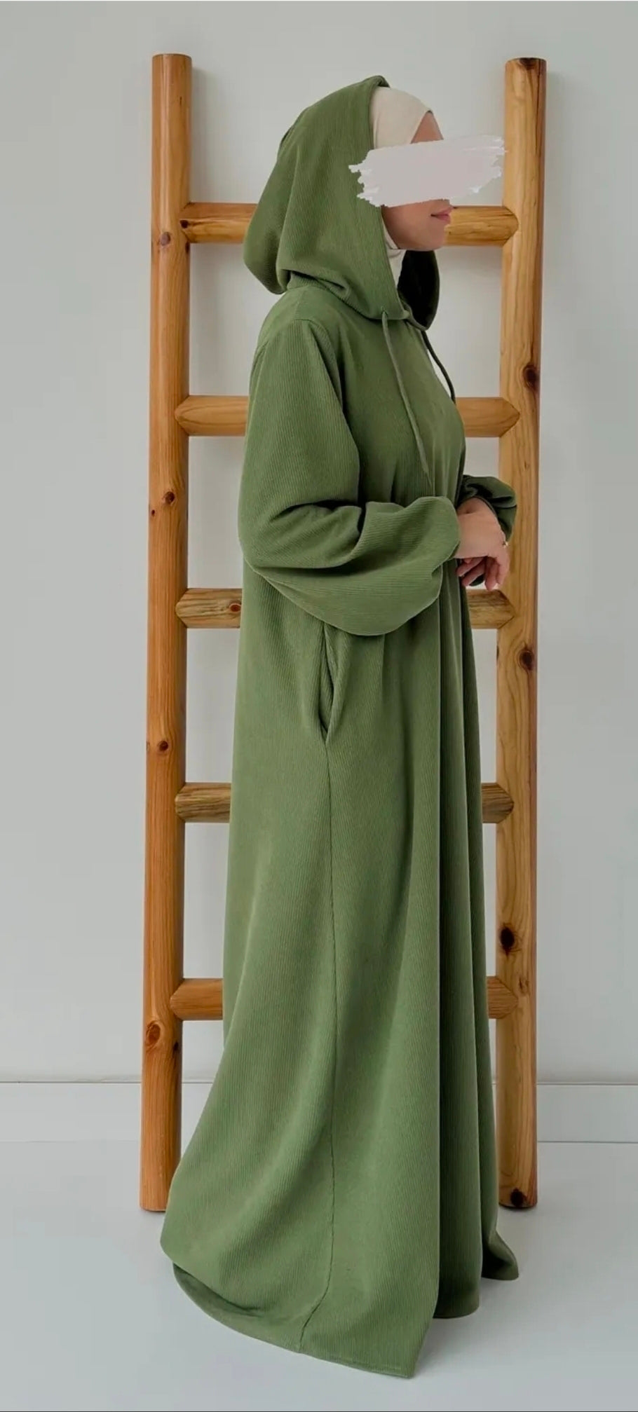 Fitilli Kapşonlu Yeşil