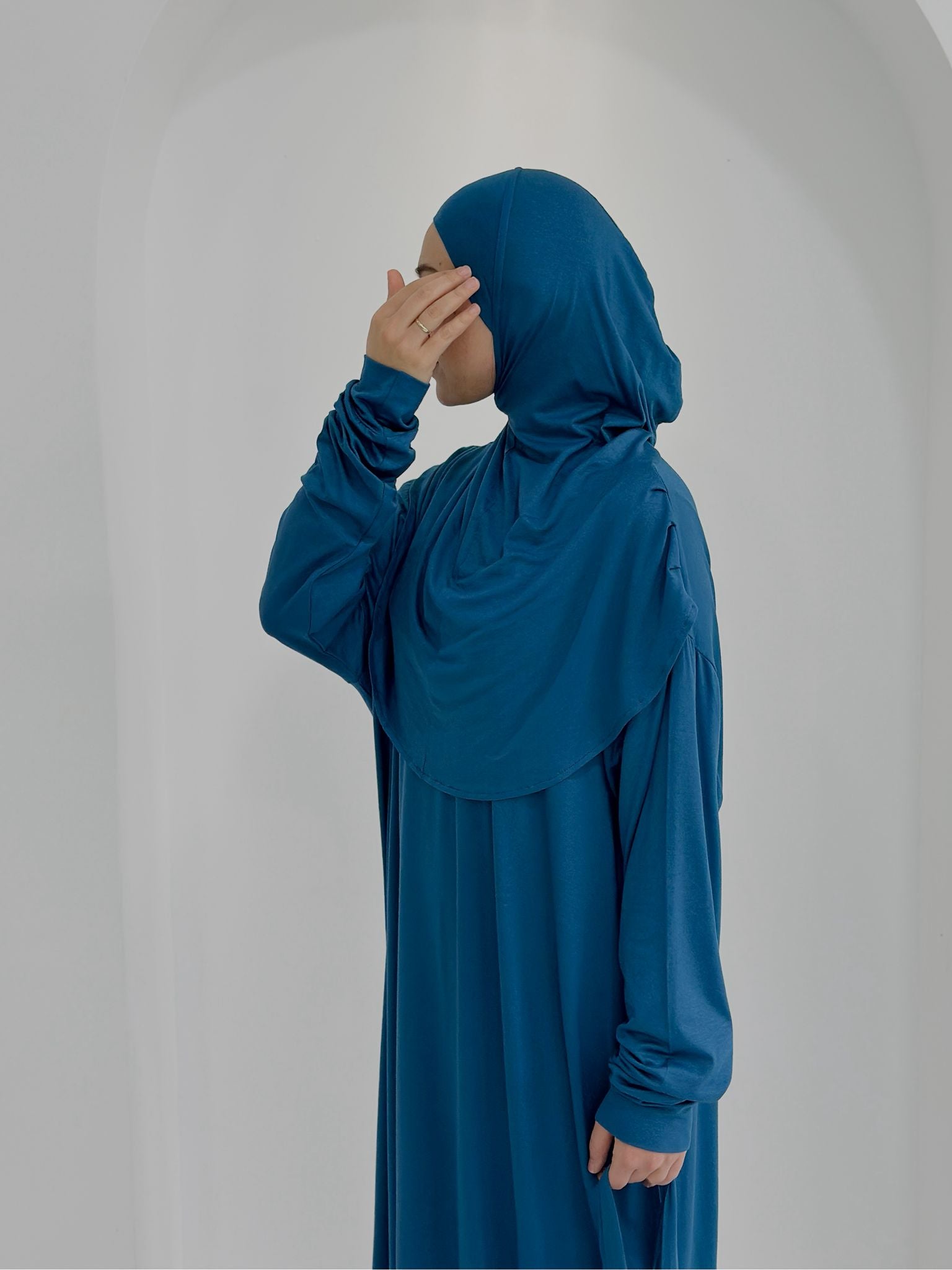 Pamuk Namaz Elbisesi Petrol ÖN SİPARİŞ ÜRÜNÜMÜZDÜR