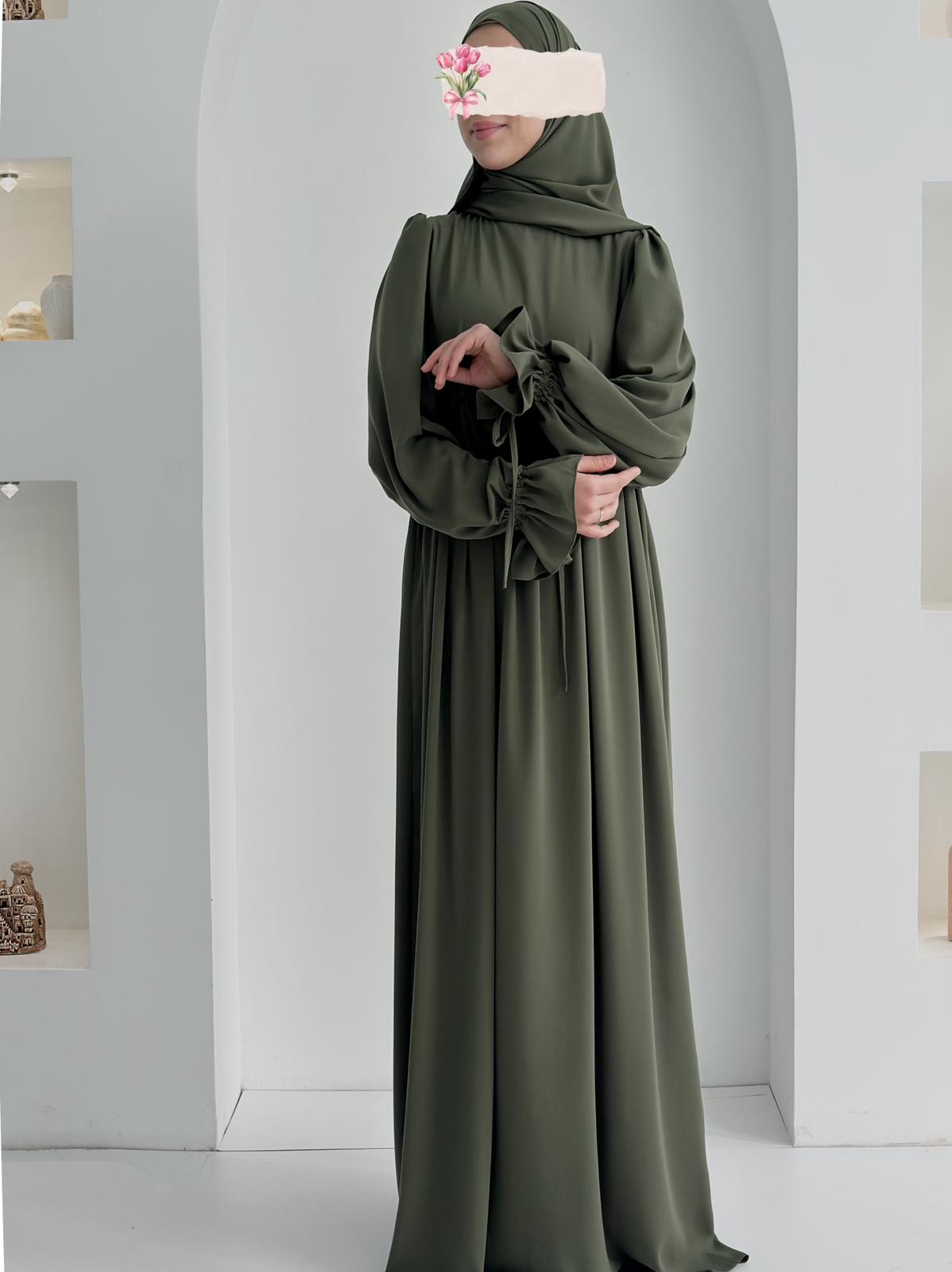 Buğlem Elbise+Şal Haki ÖN SİPARİŞ ÜRÜNÜMÜZDÜR