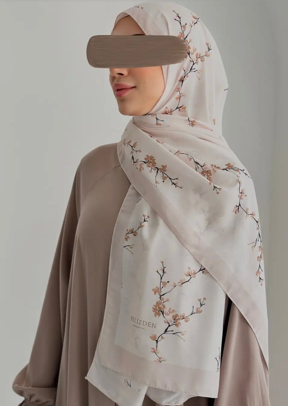 Tomurcuk Desen Organik Şal Bej ÖN SİPARİŞ ÜRÜNÜMÜZDÜR