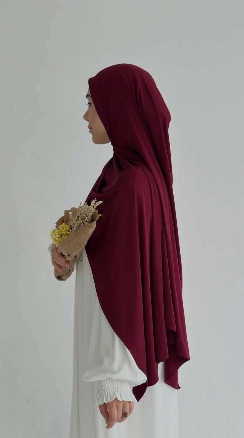 Premium jersey Şal Düz Bordo