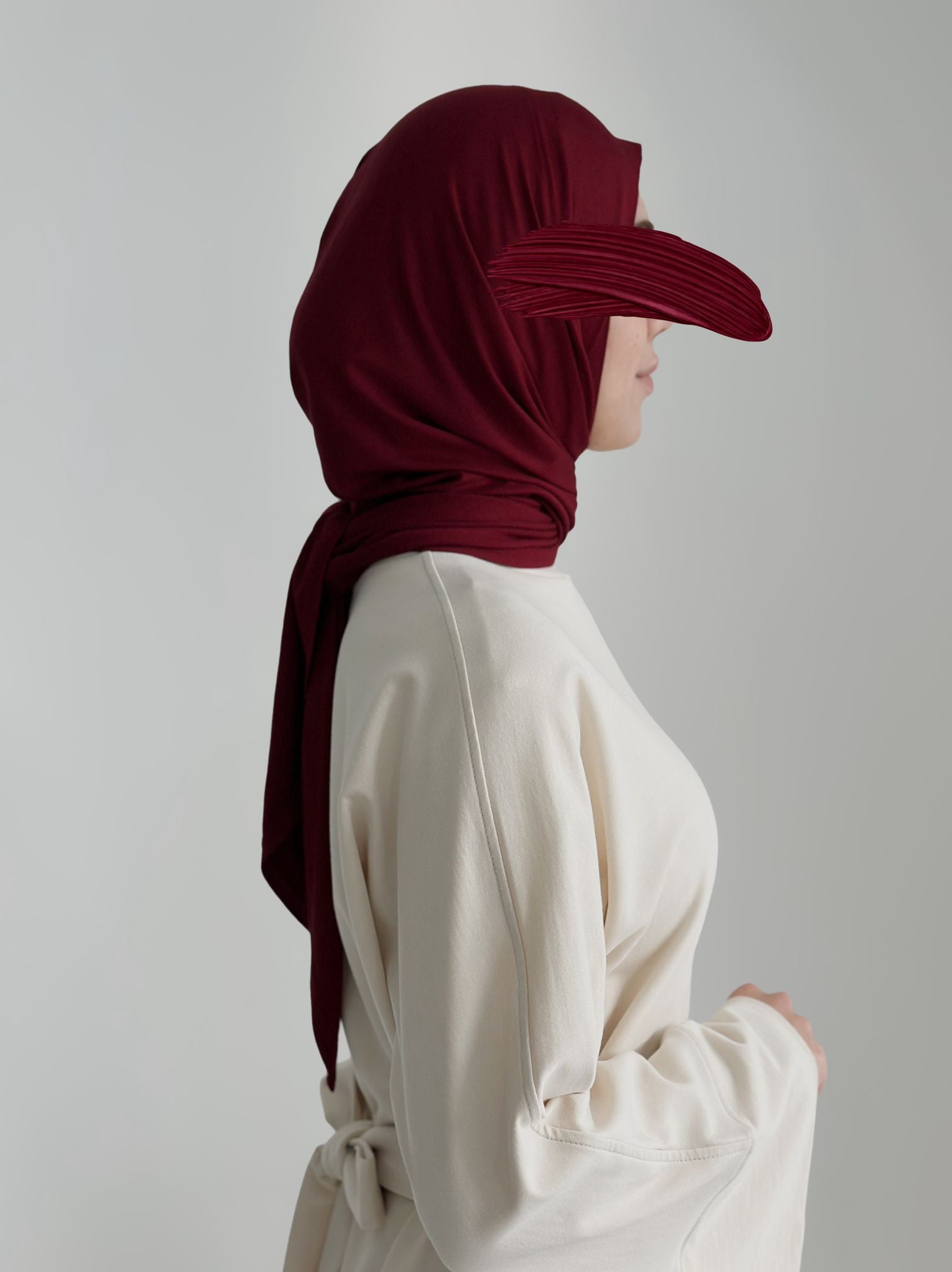 Bambu Form Şal +Bone Takım Bordo ÖN SİPARİŞ ÜRÜNÜMÜZDÜR