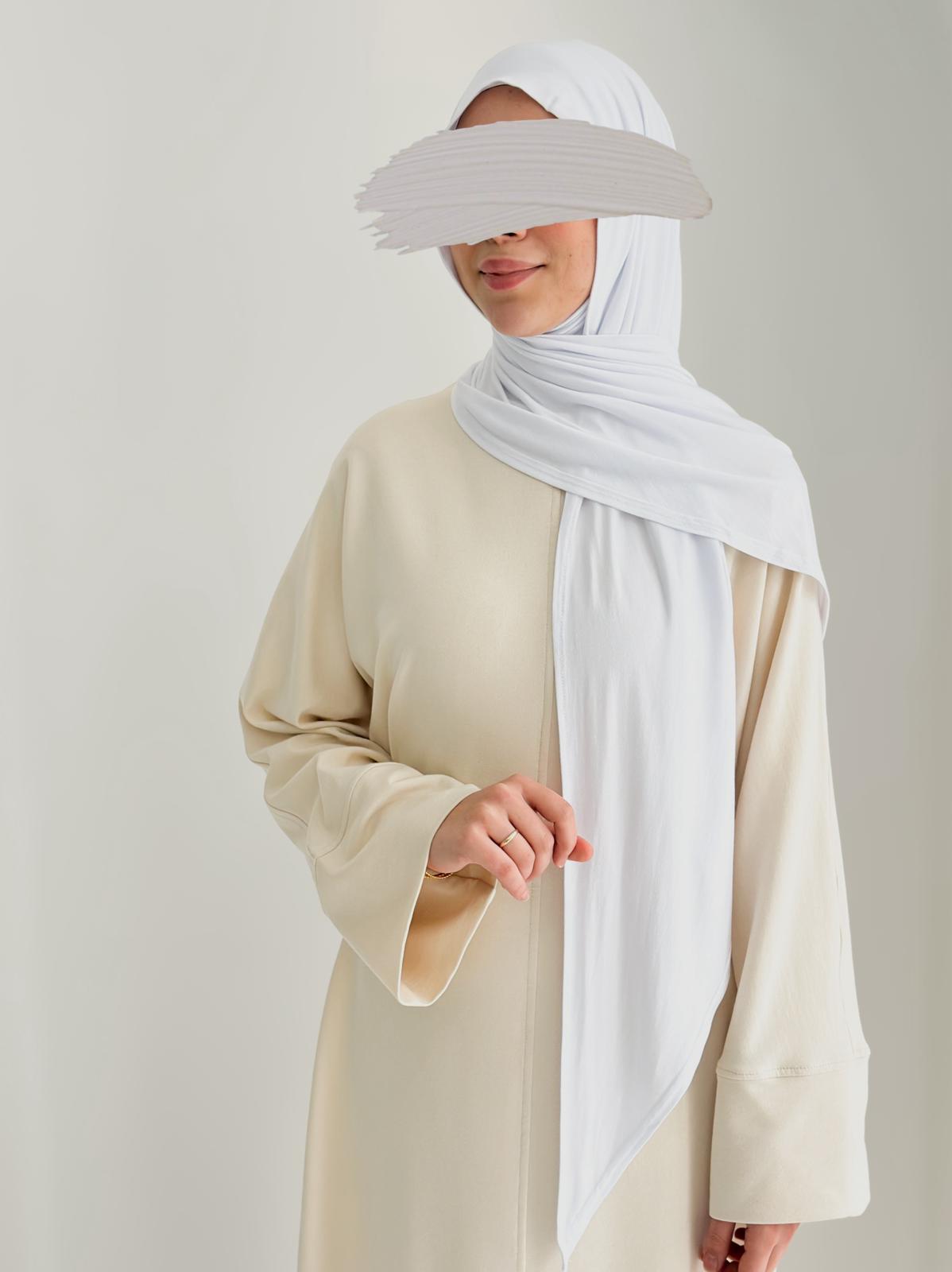 Bambu Form Şal + Bone Takım Beyaz ÖN SİPARİŞ ÜRÜNÜMÜZDÜR