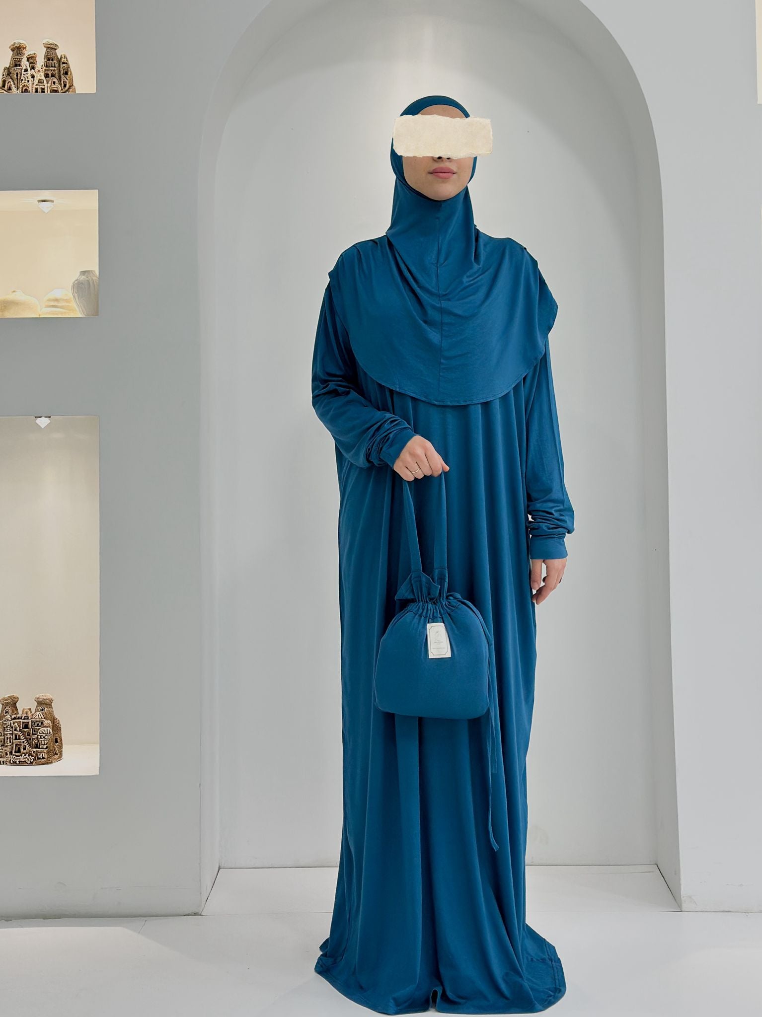 Pamuk Namaz Elbisesi Petrol ÖN SİPARİŞ ÜRÜNÜMÜZDÜR