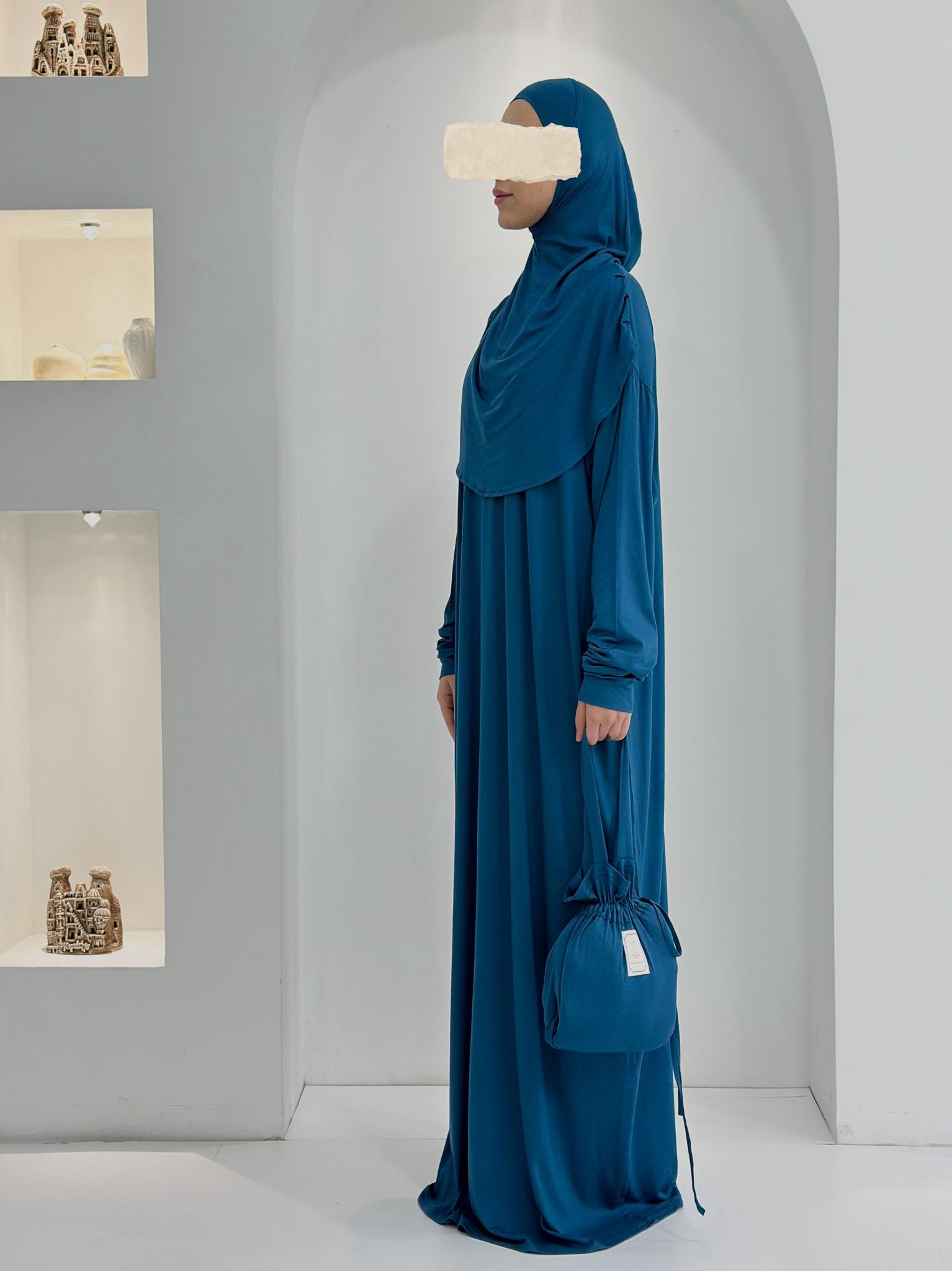 Pamuk Namaz Elbisesi Petrol ÖN SİPARİŞ ÜRÜNÜMÜZDÜR