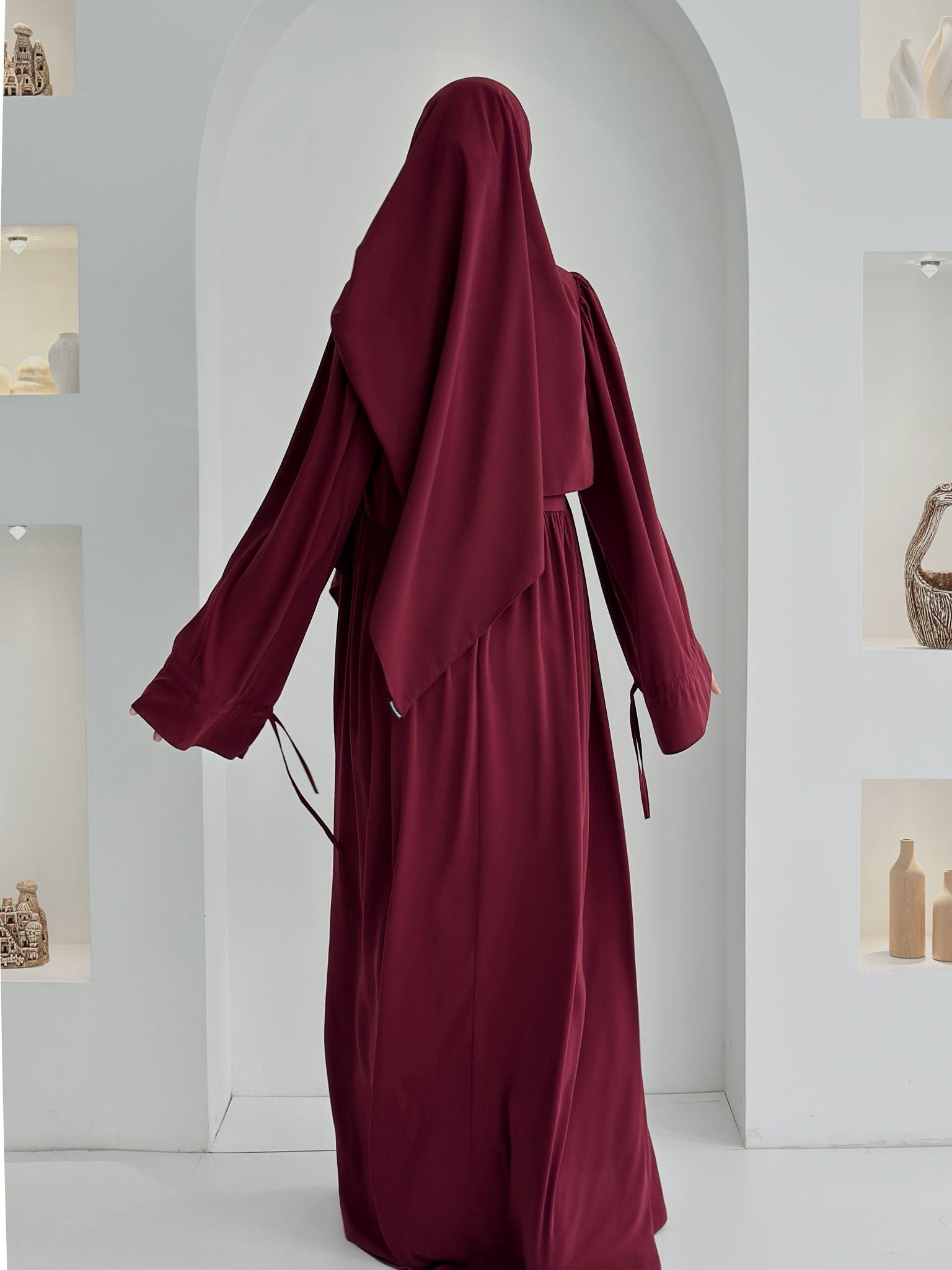 Buğlem Elbise+Şal Bordo ÖN SİPARİŞ ÜRÜNÜMÜZDÜR