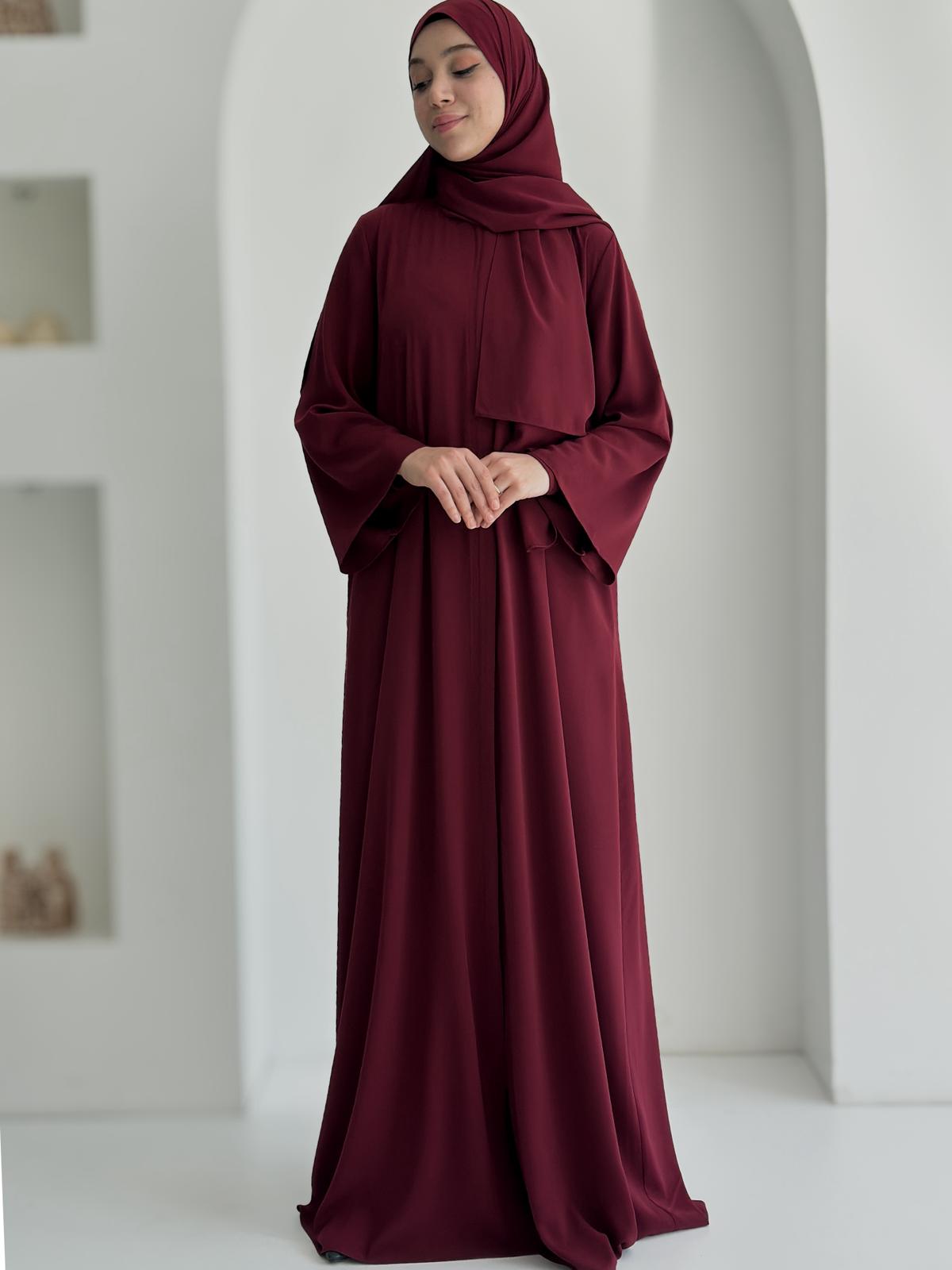 Yelpaze Ferace +Şal Bordo ÖN SİPARİŞ ÜRÜNÜMÜZDÜR