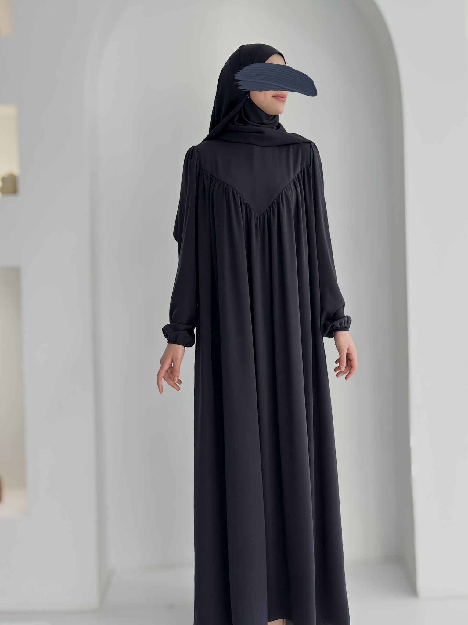 Seda Abaya +Şal Füme ÖN SİPARİŞ ÜRÜNÜMÜZDÜR