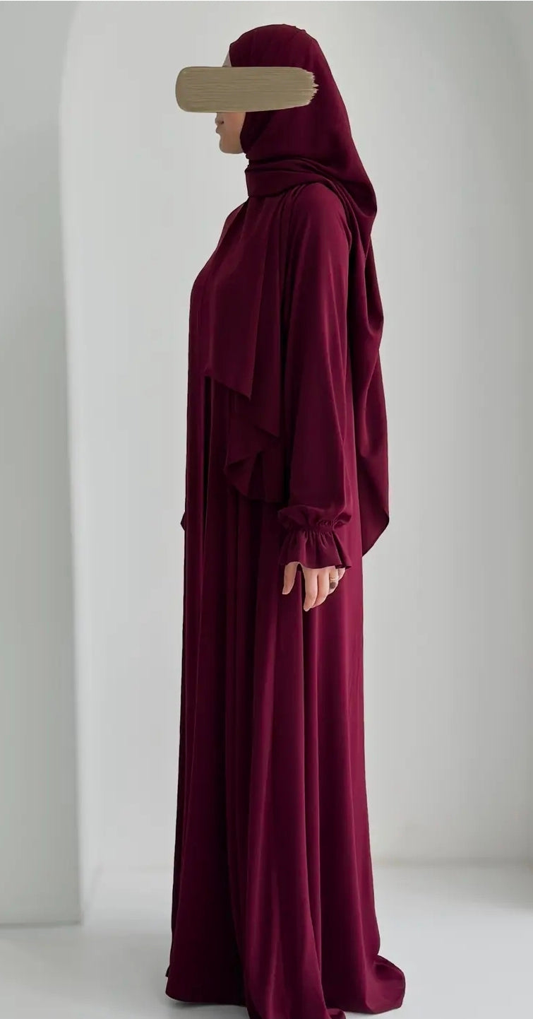 Mihra Ferace +Şal Bordo ÖN SİPARİŞ ÜRÜNÜMÜZDÜR