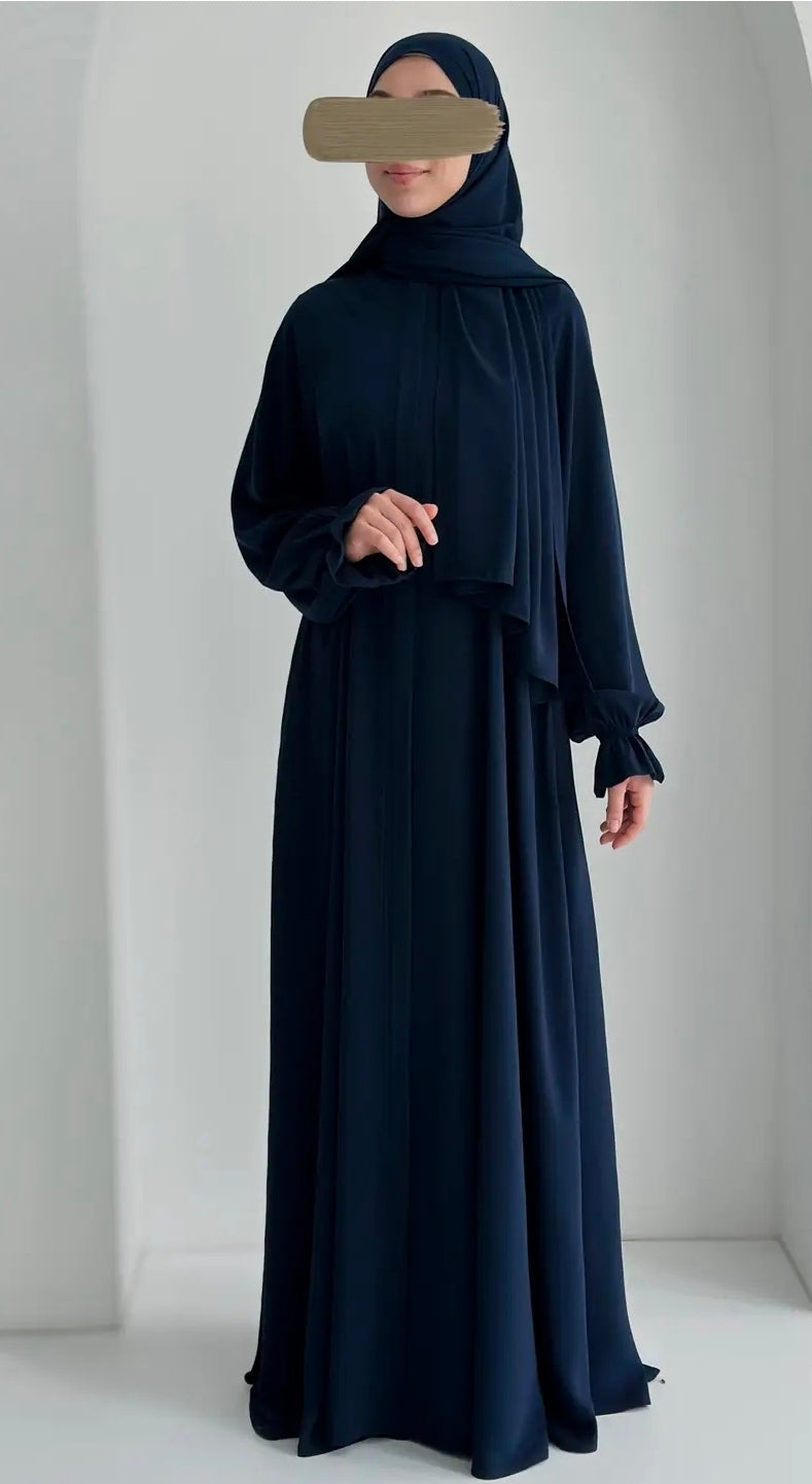 Mihra Ferace +Şal Lacivert ÖN SİPARİŞ ÜRÜNÜMÜZDÜR