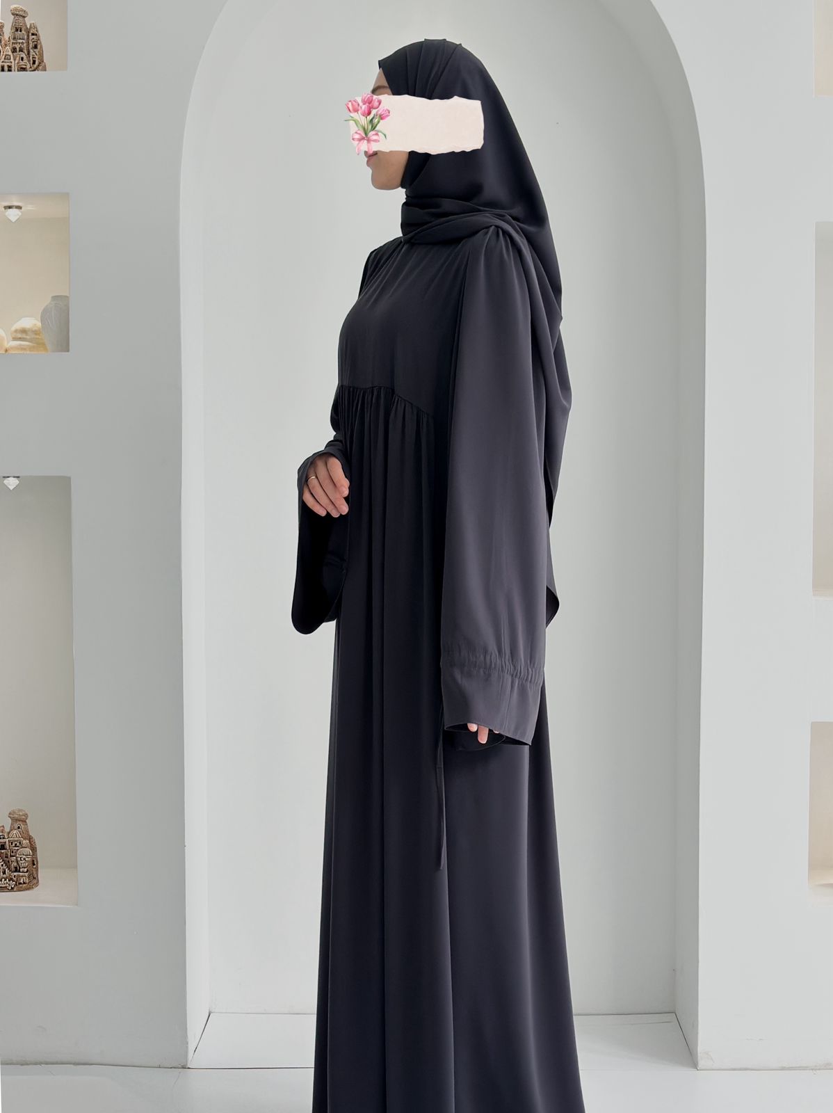 Buğlem Elbise+Şal Füme ÖN SİPARİŞ ÜRÜNÜMÜZDÜR