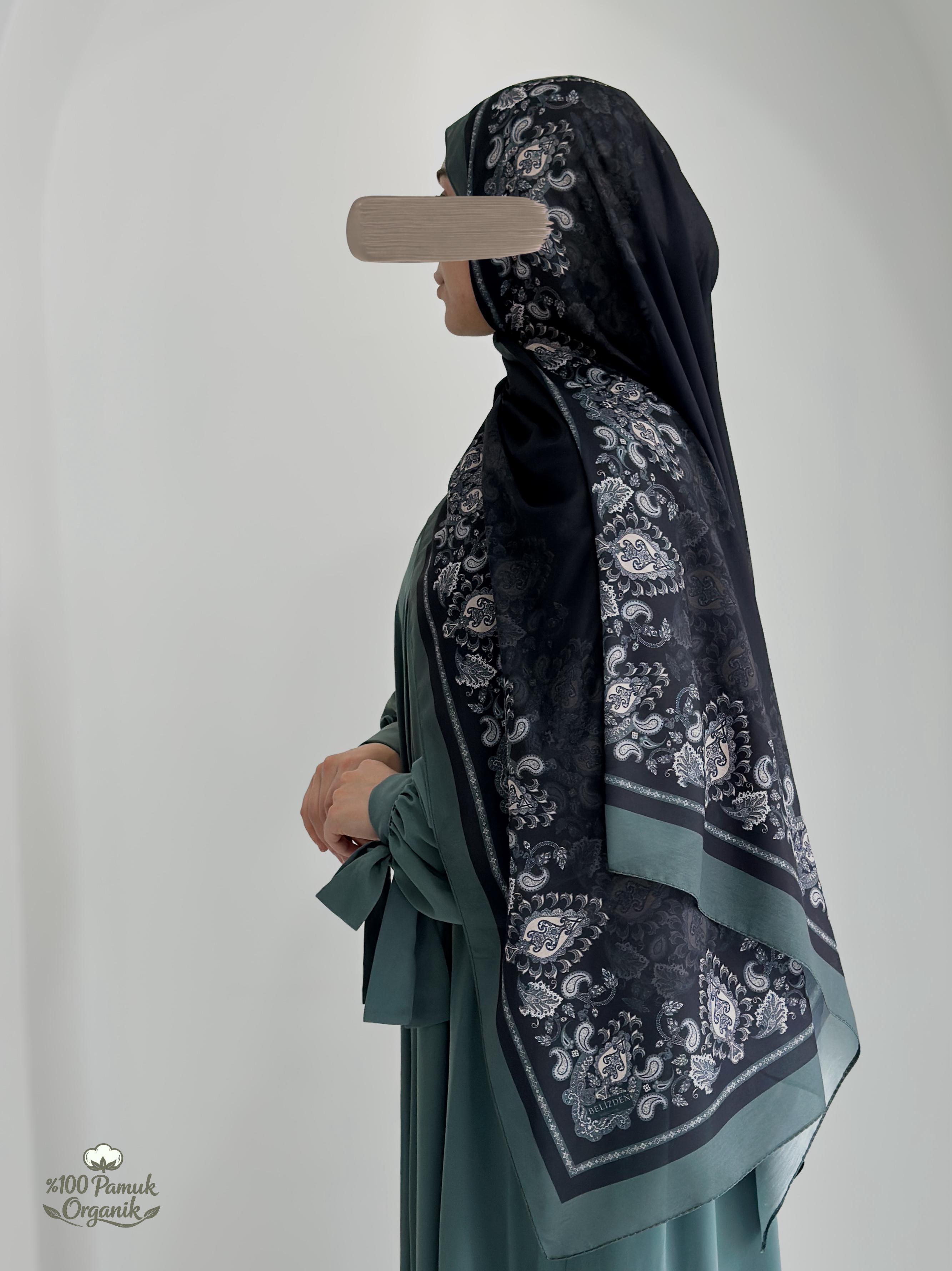 Etnik Desen Organik Şal Siyah ÖN SİPARİŞ ÜRÜNÜMÜZDÜR