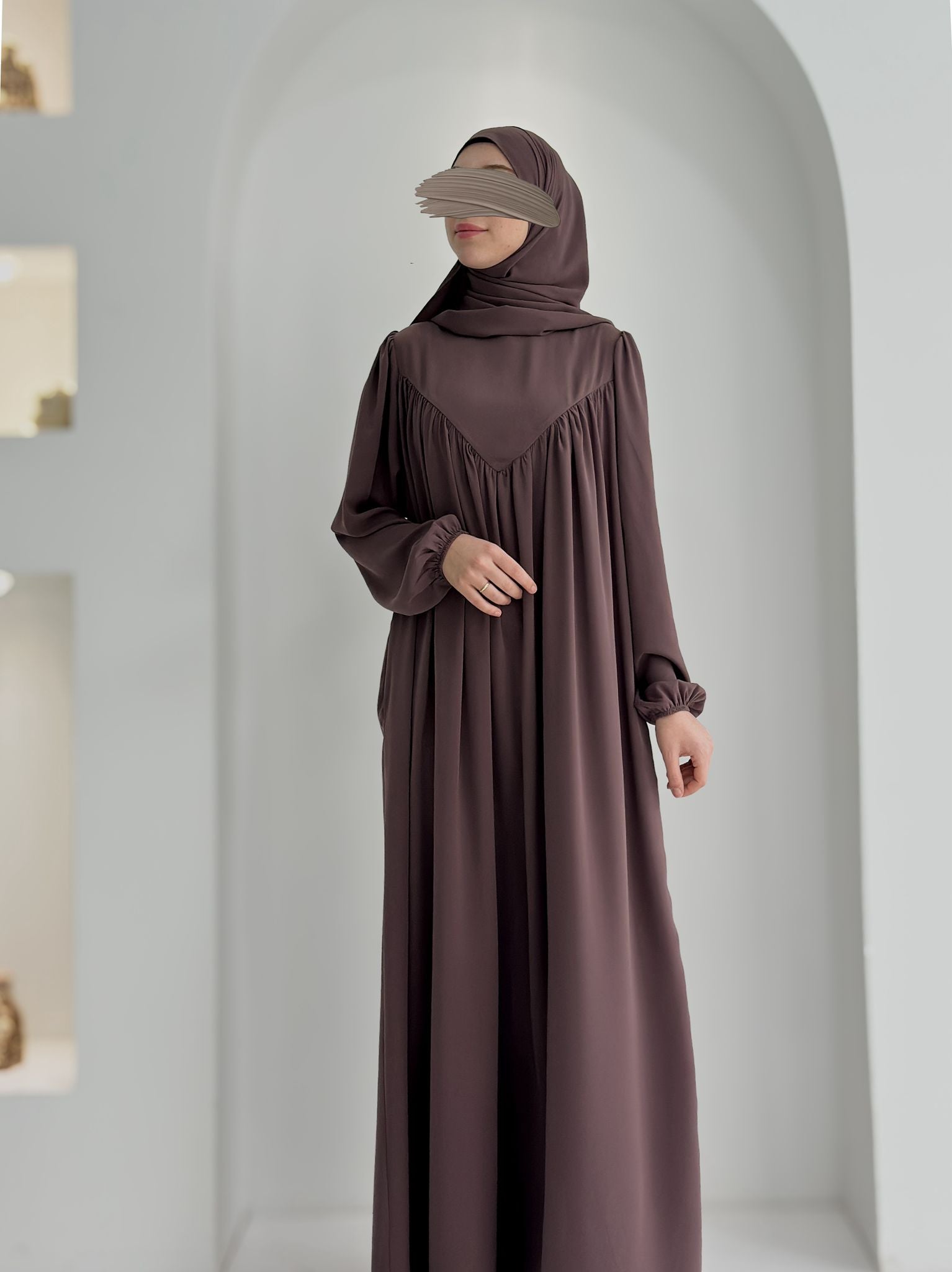Seda Abaya +Şal Kül ÖN SİPARİŞ ÜRÜNÜMÜZDÜR