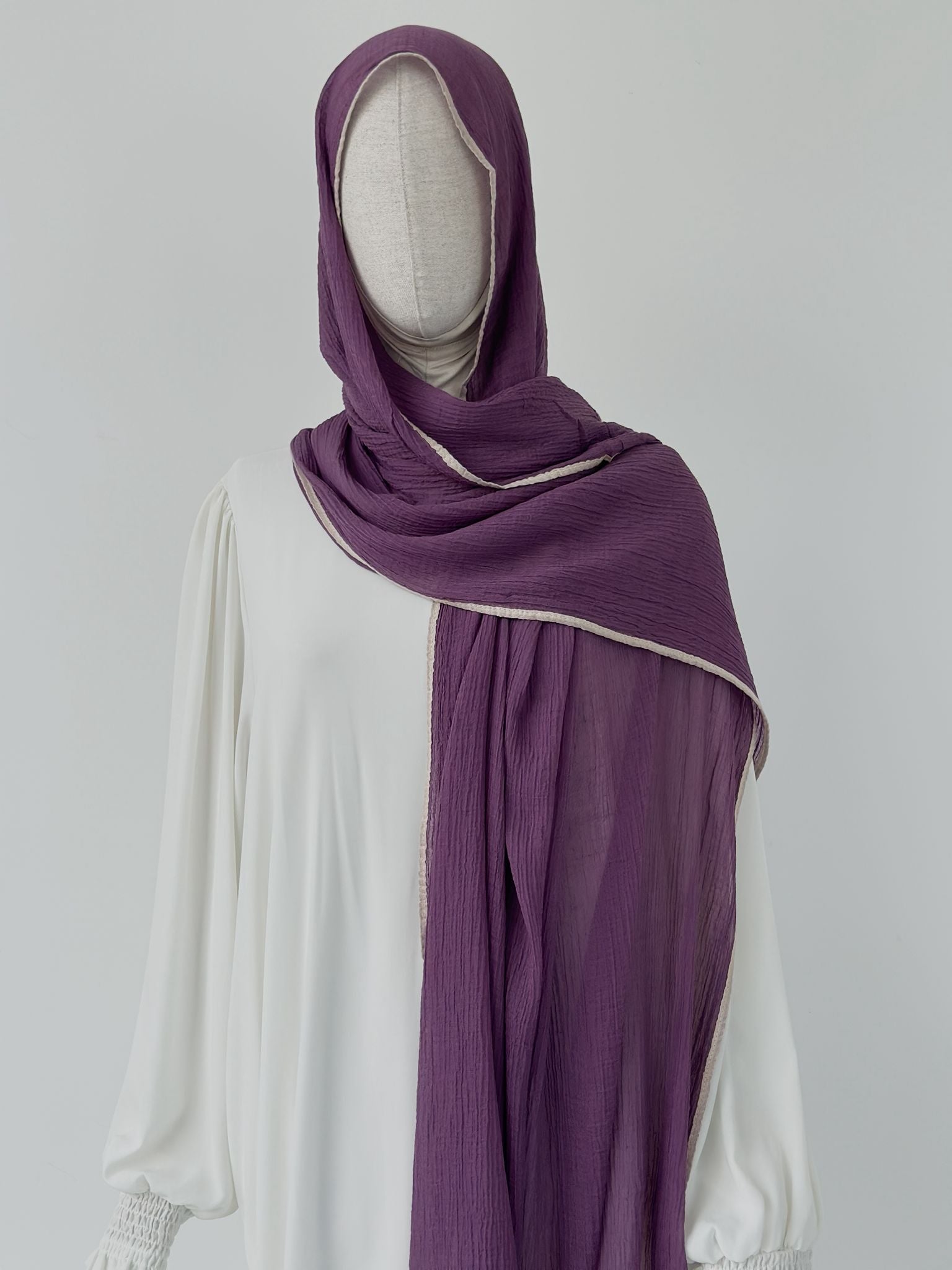 100%Doğal Muslin Şal Lila