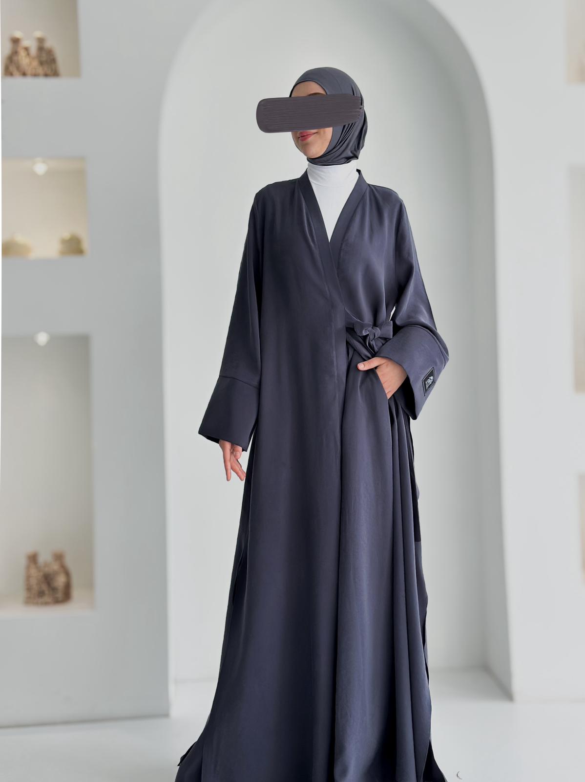 Tensel Kupra Takım Füme +Bambu Boyun Boneli Set Şal ÖN SİPARİŞ ÜRÜNÜMÜZDÜR