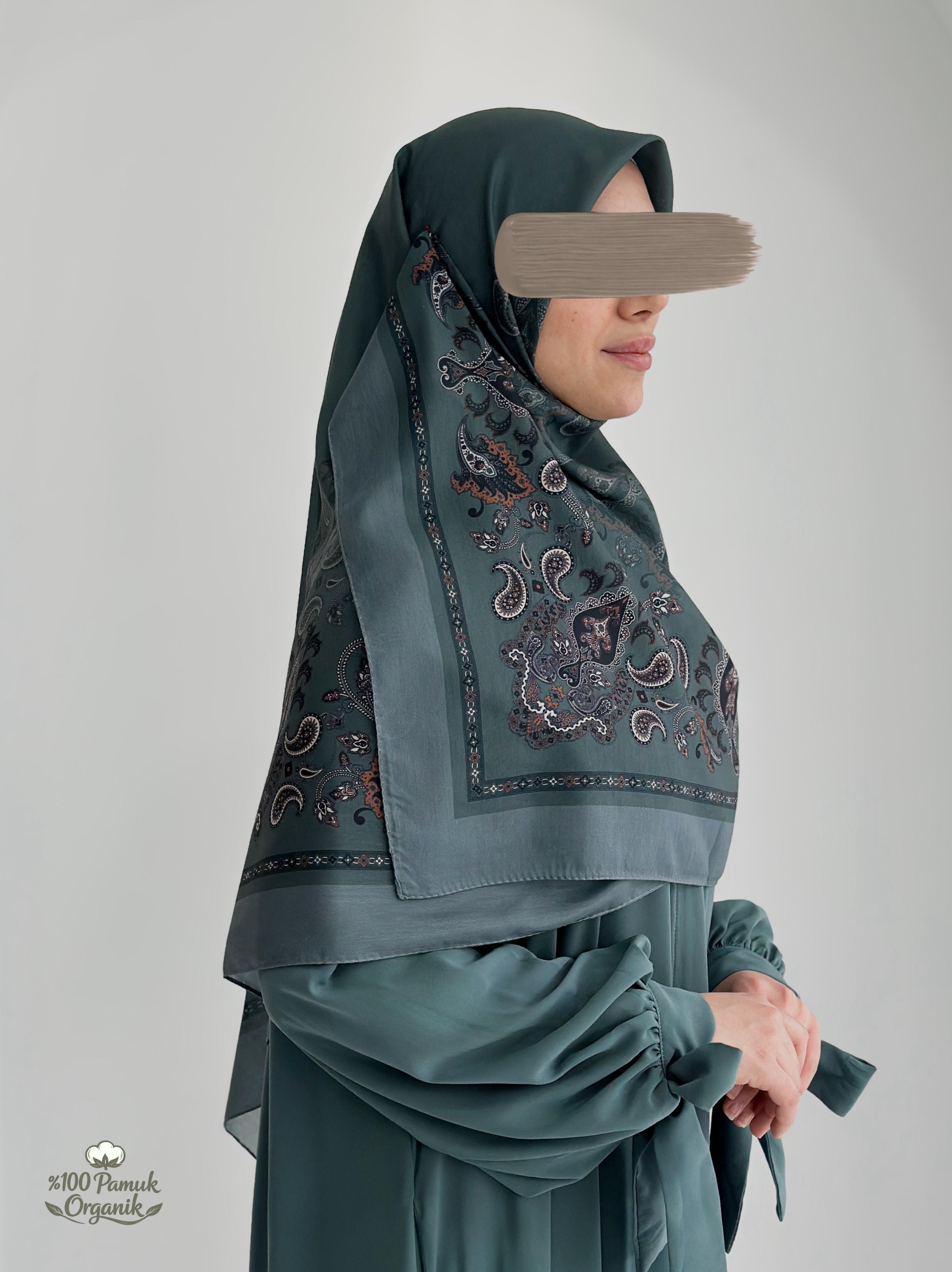 Etnik Desen Organik Eşarp Çağla ÖN SİPARİŞ ÜRÜNÜMÜZDÜR