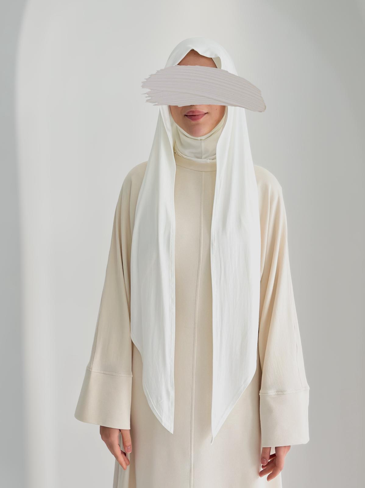 Bambu Form Şal + Bone Takım Beyaz ÖN SİPARİŞ ÜRÜNÜMÜZDÜR