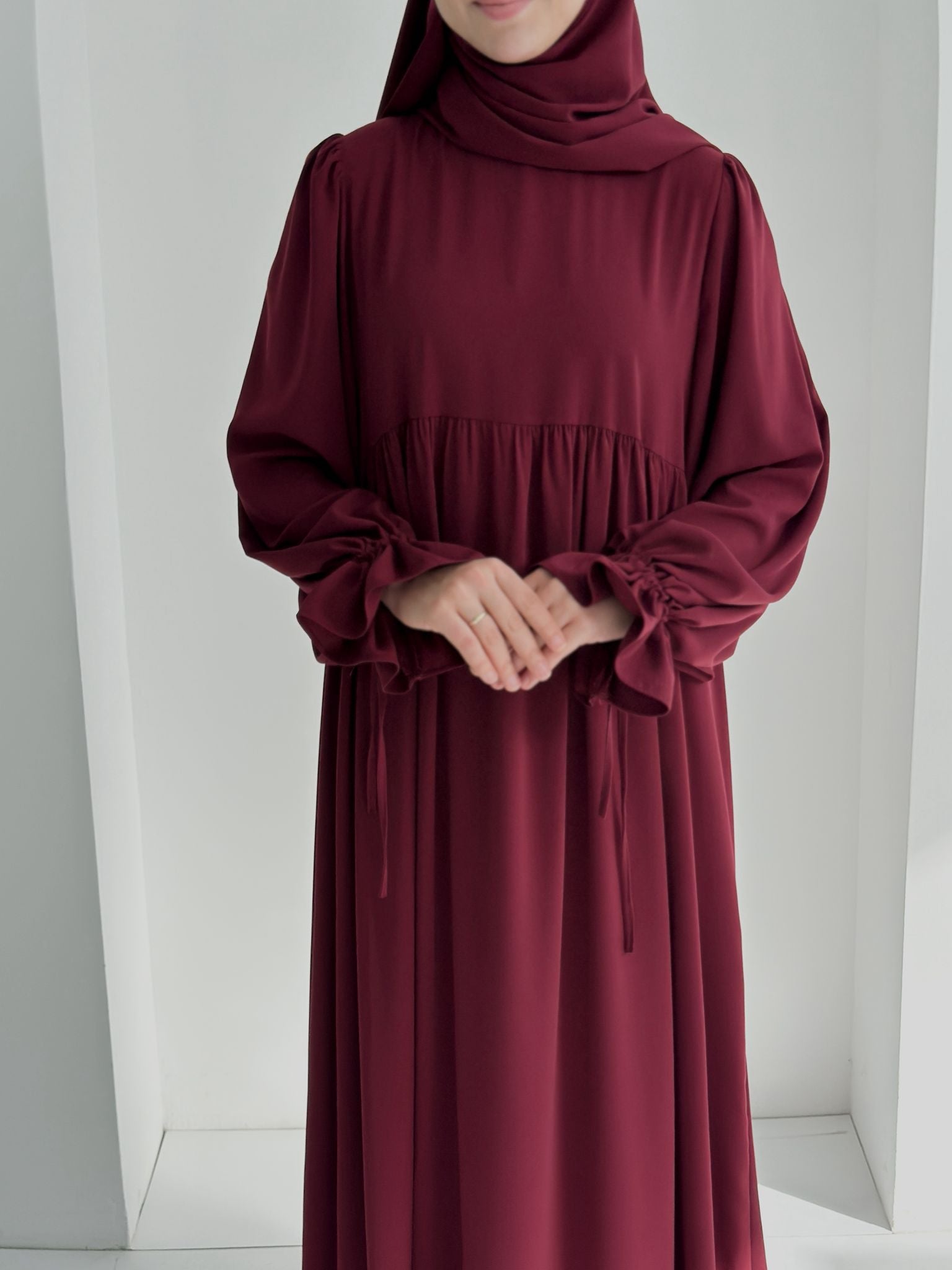 Buğlem Elbise+Şal Bordo ÖN SİPARİŞ ÜRÜNÜMÜZDÜR