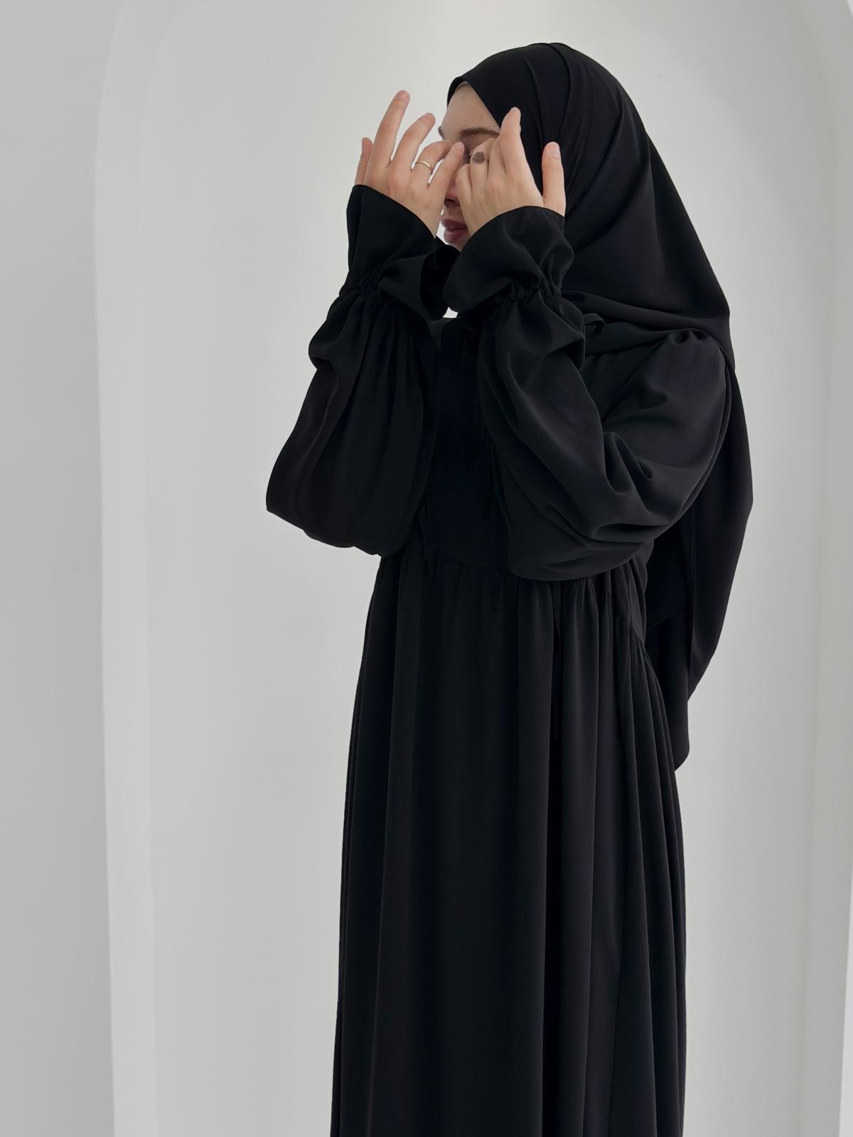 Buğlem Elbise+Şal Siyah ÖN SİPARİŞ ÜRÜNÜMÜZDÜR